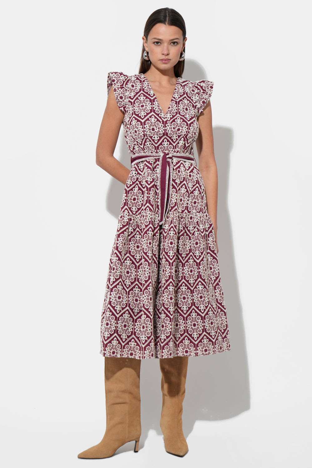 Anell Halter Embroidered Dress