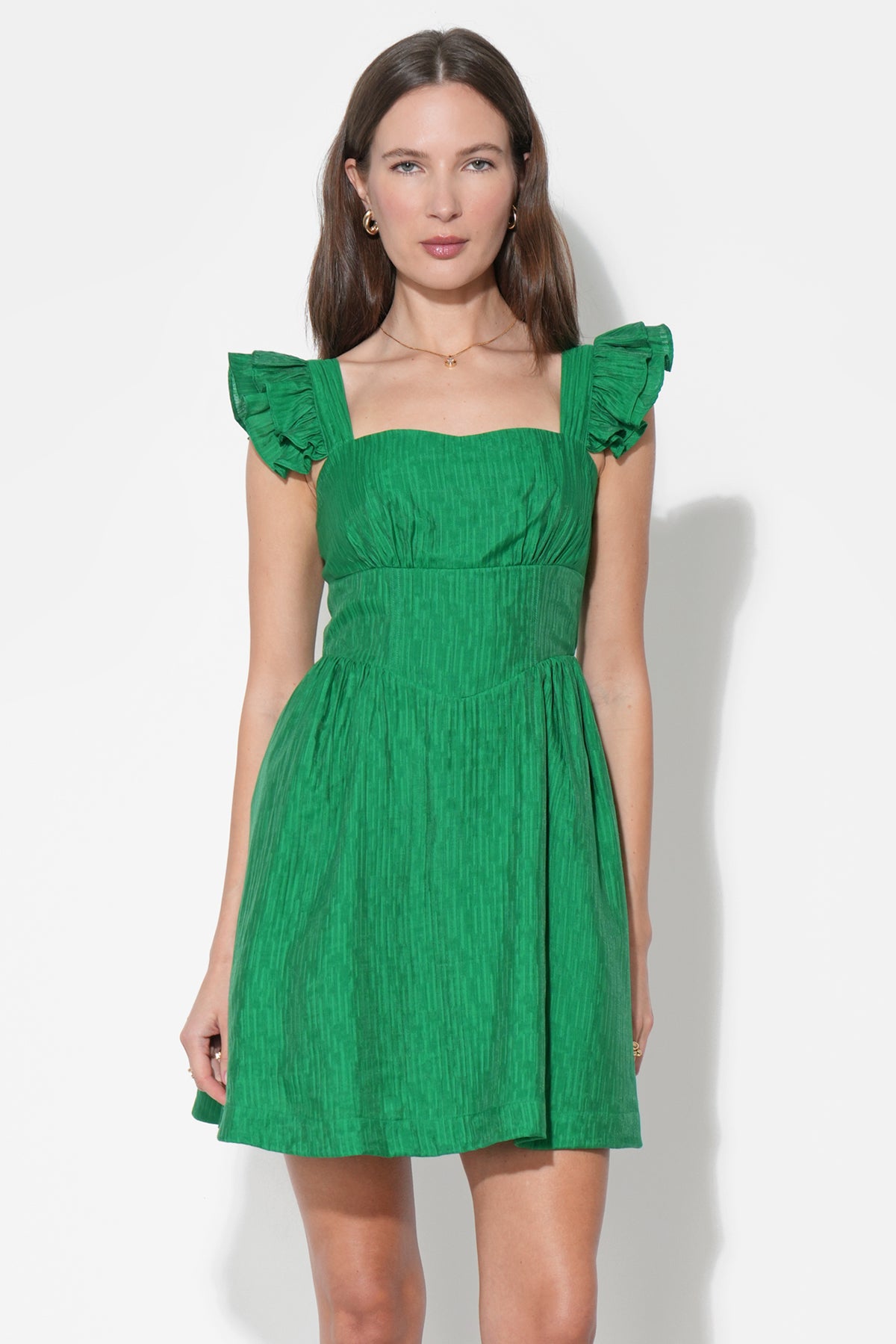 Charlene Flutter Sleeve Mini Dress F2512D6852