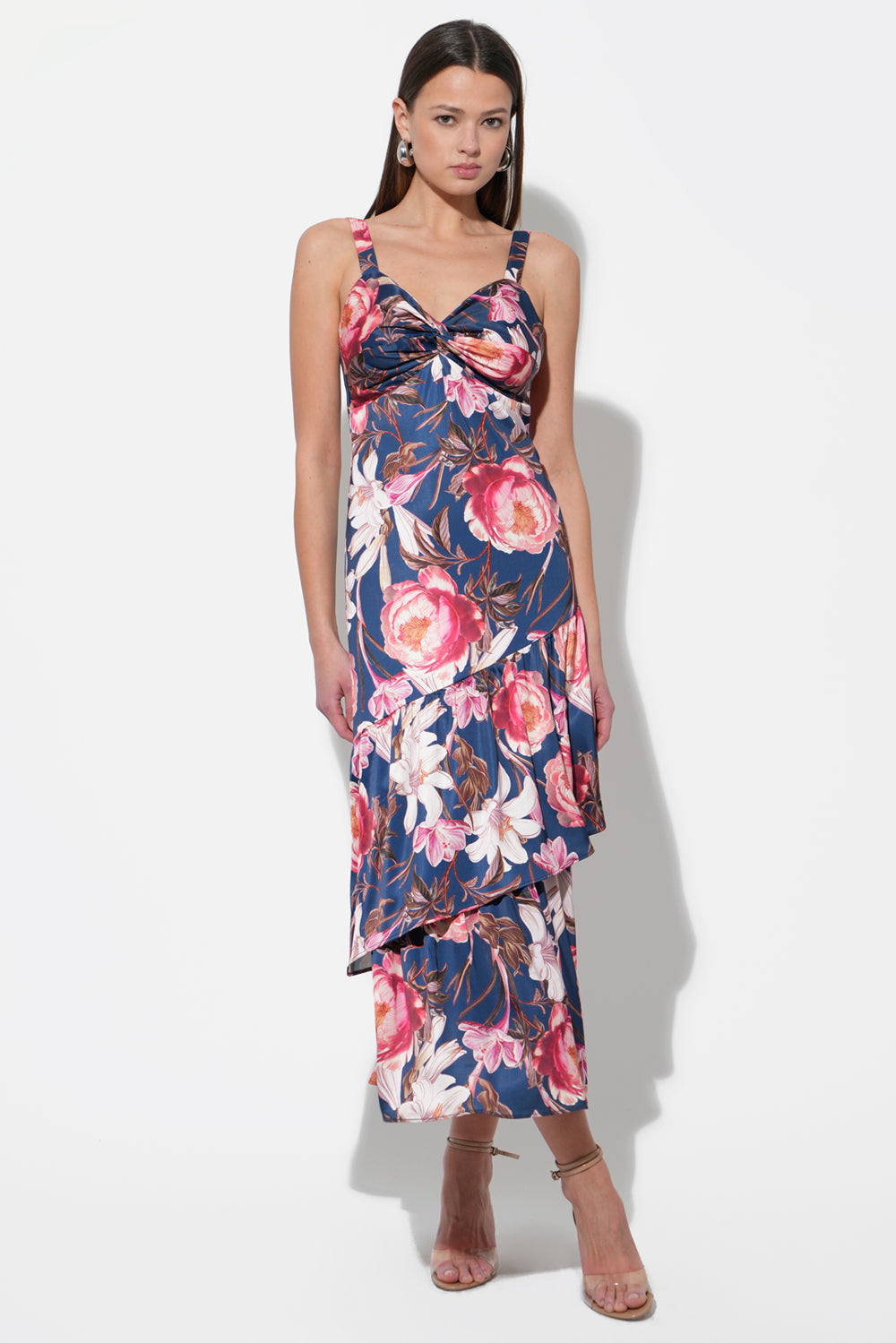 Dione Ruffled Tiered Midi Dress F258D6600