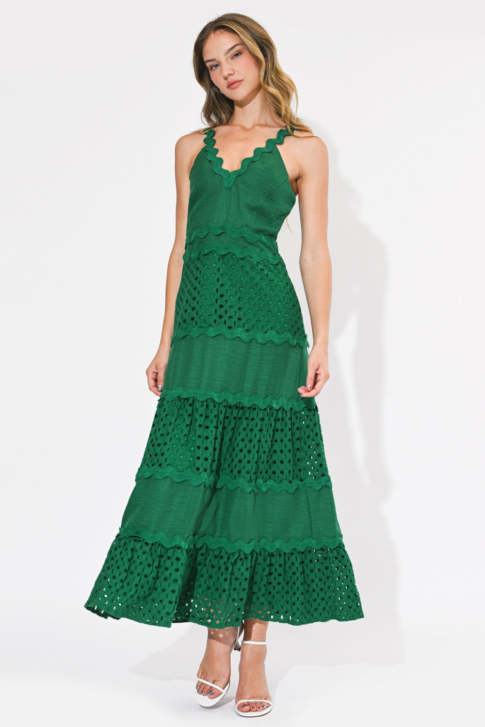 Emma Mixed Media Maxi Dress F264D7129