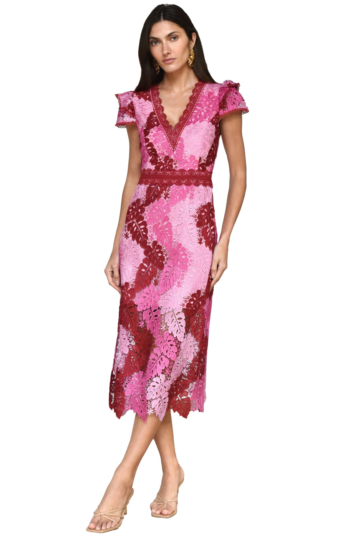Adeline Crochet Lace Midi Dress