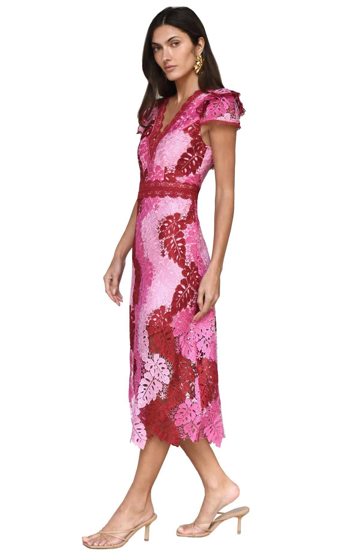 Adeline Crochet Lace Midi Dress