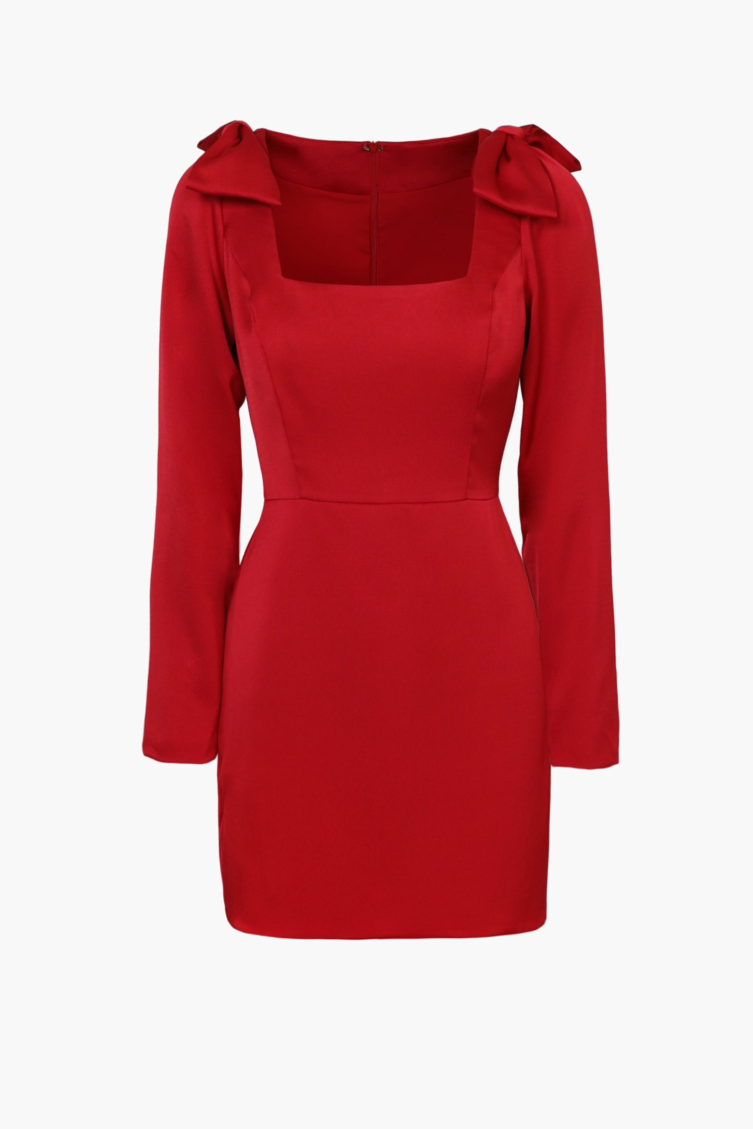 Ashley Bow Satin Mini Dress