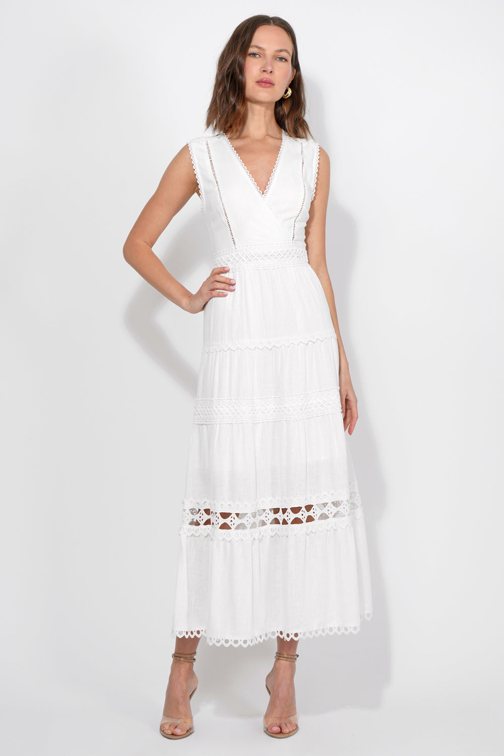 Roxy Lace Trim Maxi Dress