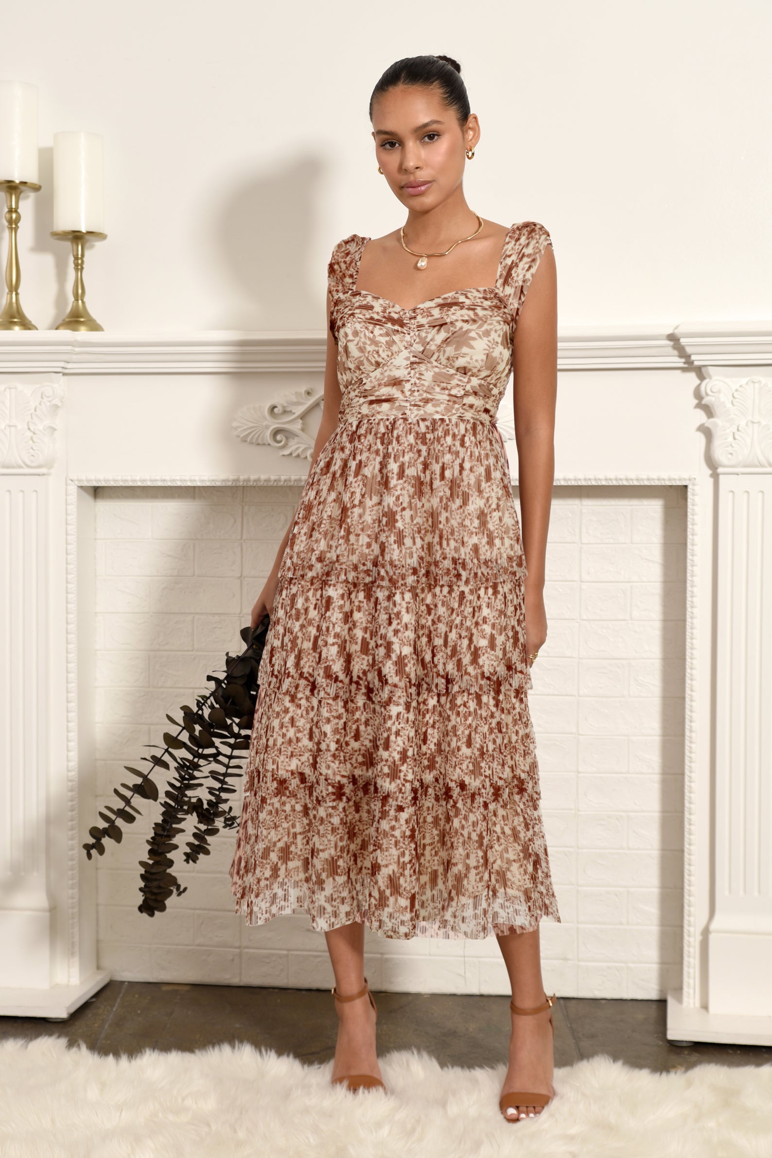 Lola Off Shoulder Tulle Printed Dress - FINAL SALE