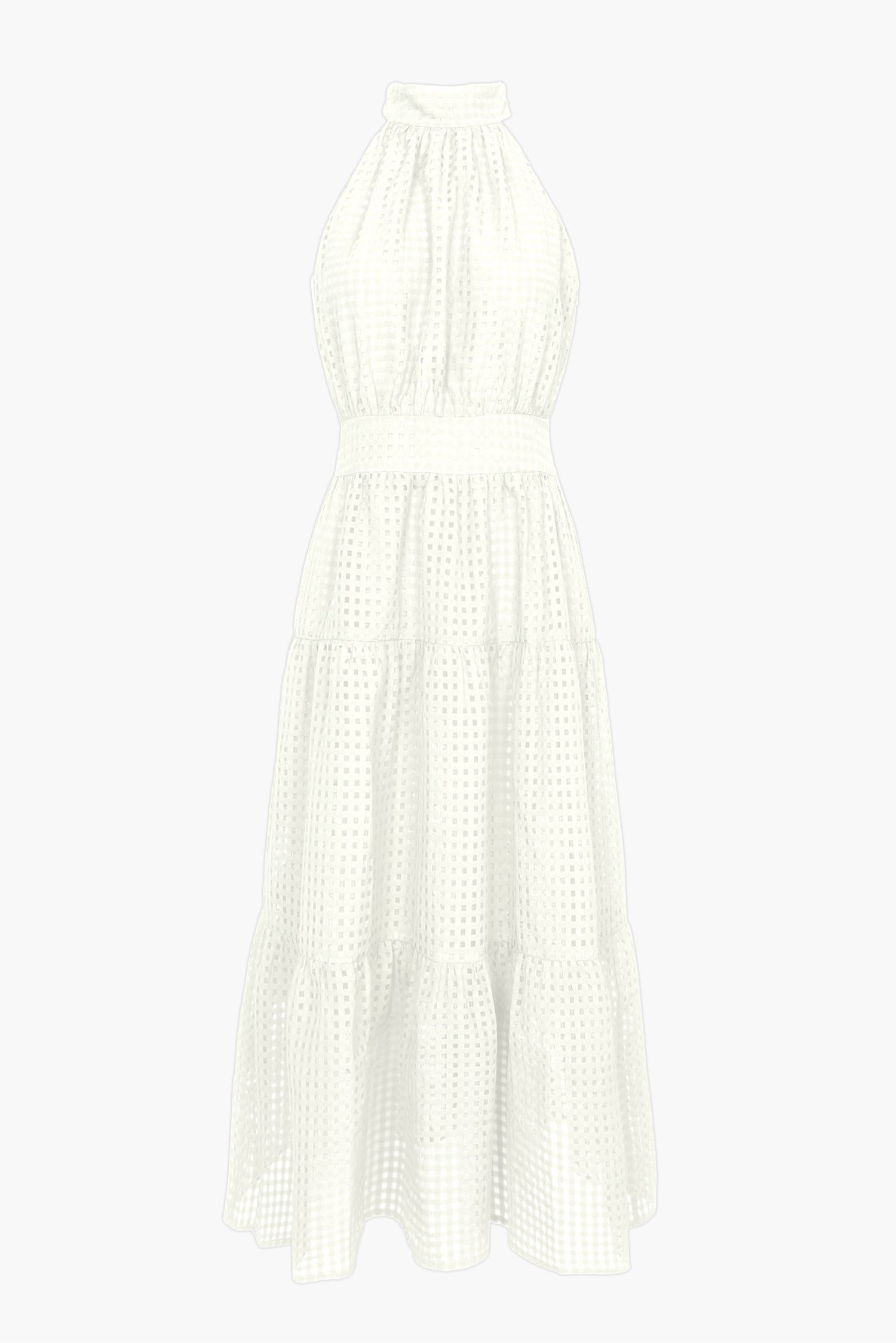 Angel Seersucker Halter Dress