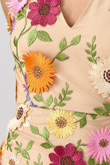 Justine 3D Multi Floral Mini Dress