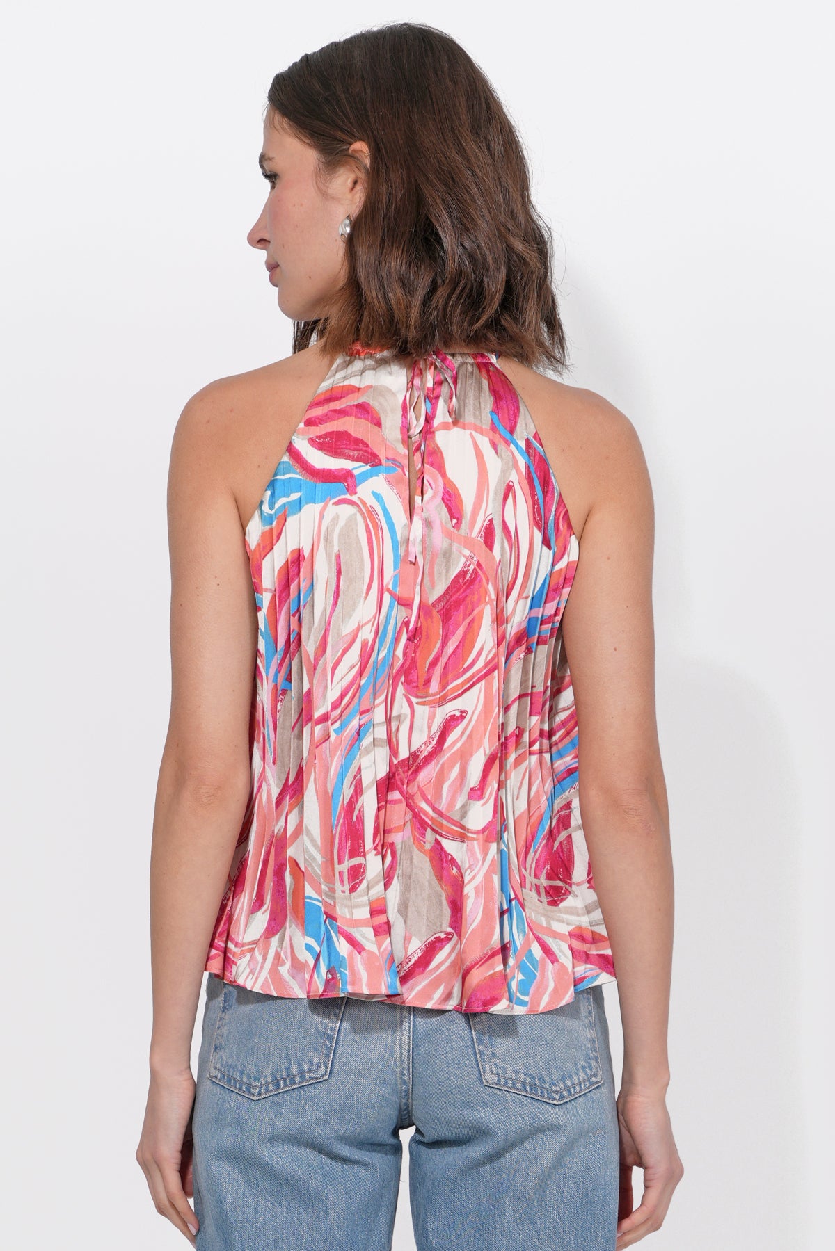 Loretta Pleated Halter Top