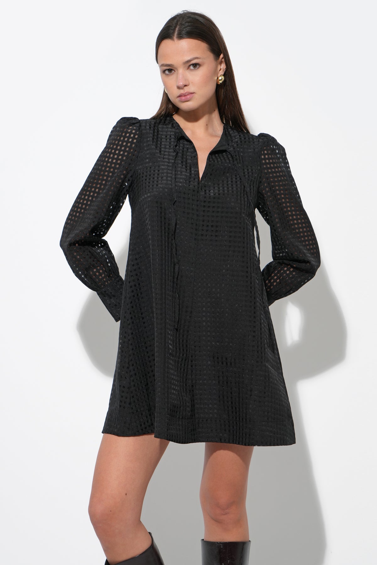 Ashley Seersucker Mini Dress