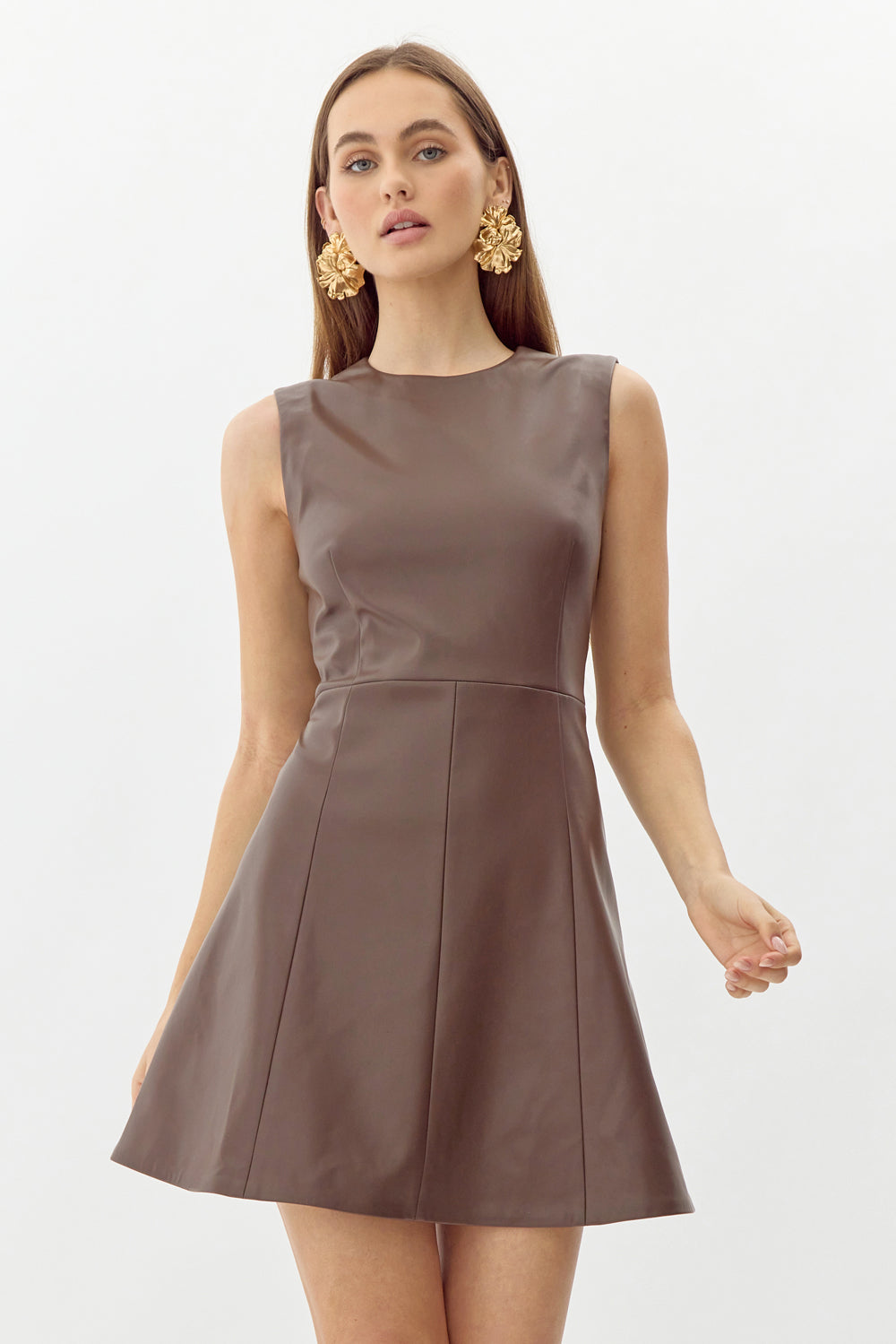 Tiffany Vegan Leather Fit and Flare Dress - FINAL SALE -- ROSS