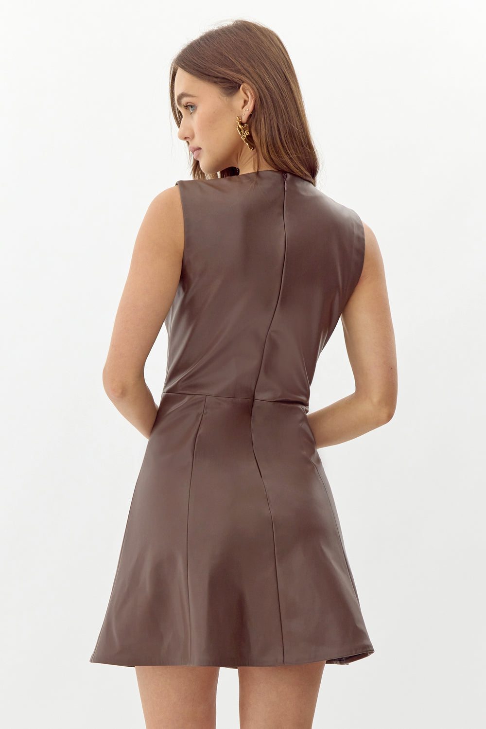 Tiffany Vegan Leather Fit and Flare Dress - FINAL SALE -- ROSS
