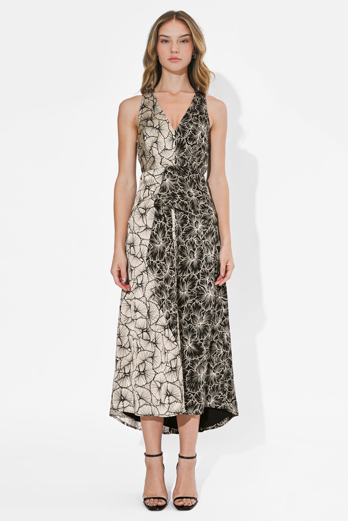 Ainsley Twin Print Halter Maxi Dress