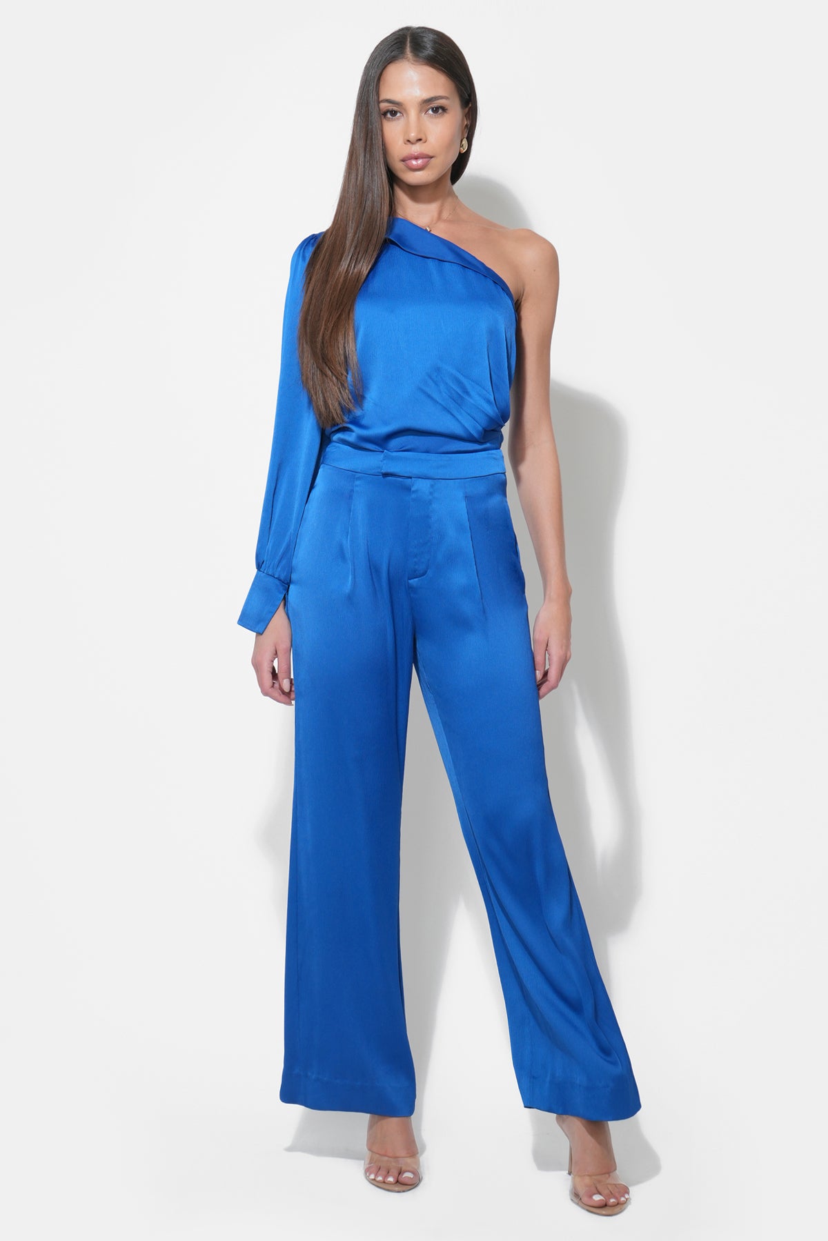 Cameron One Shoulder Satin Top