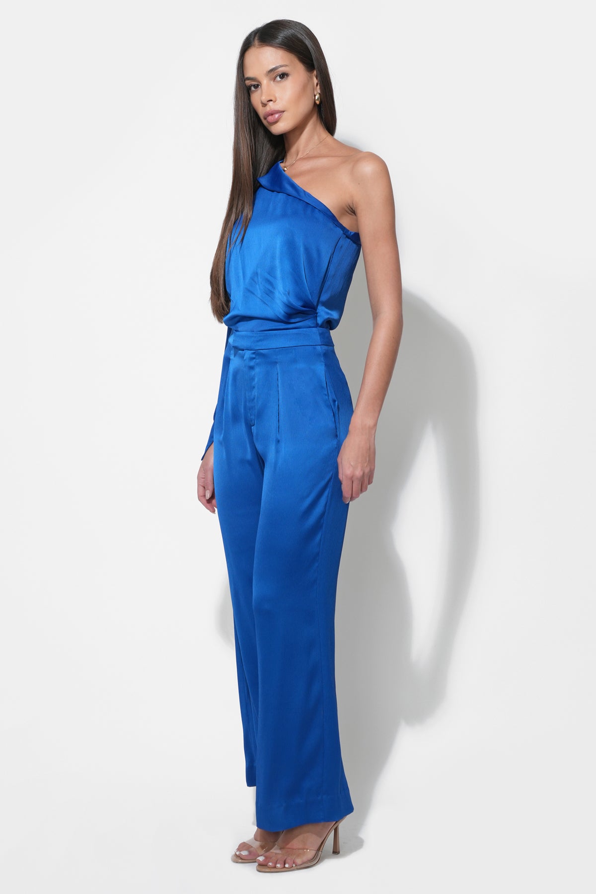 Cameron One Shoulder Satin Top