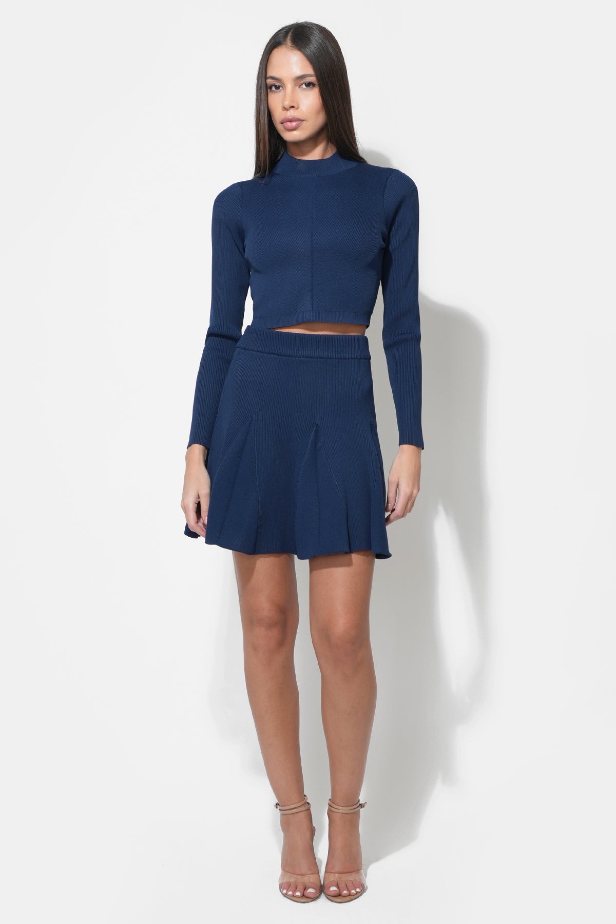 Carrie High Neck Long Sleeve Knit Top