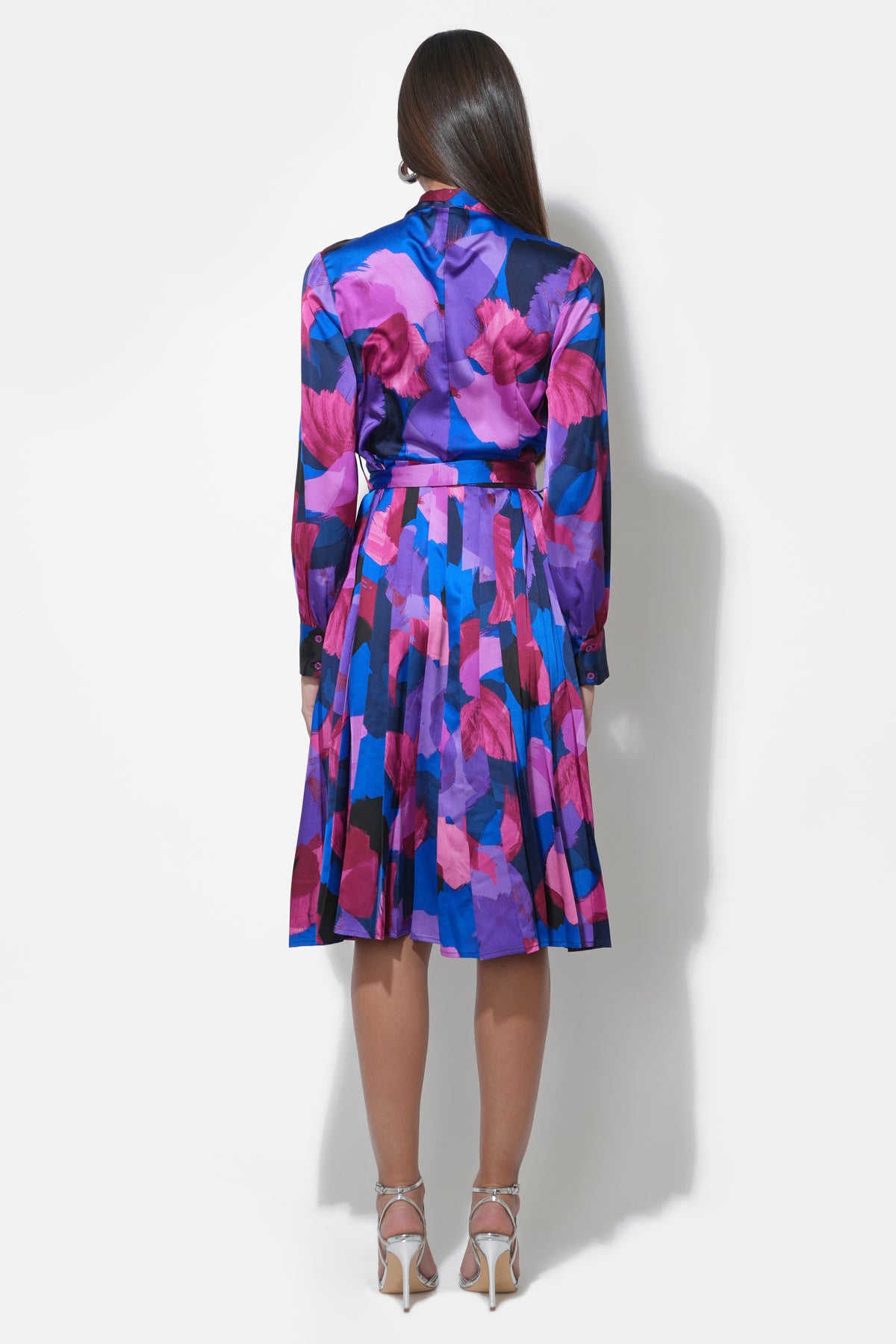 Guinevere Button Up Pleated Midi Dress