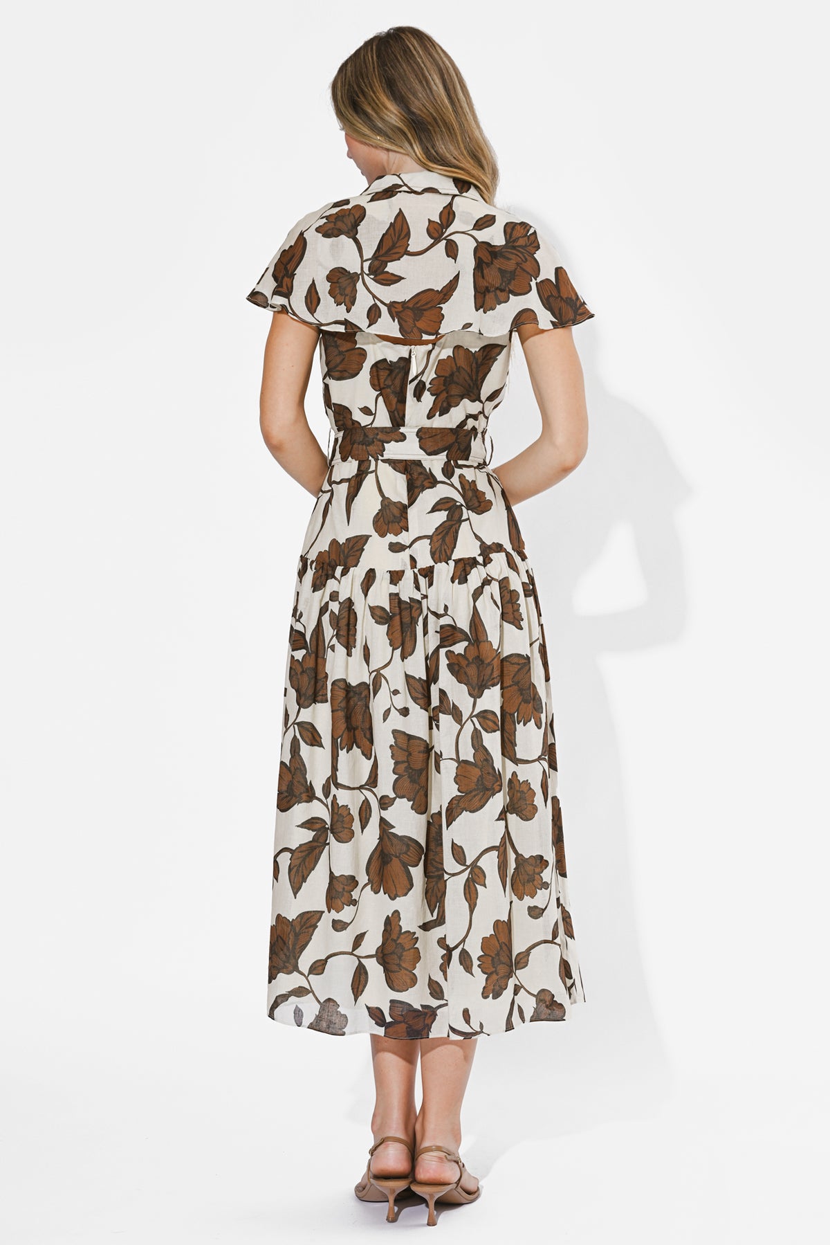 Taylor Flowy Wrap Midi Dress