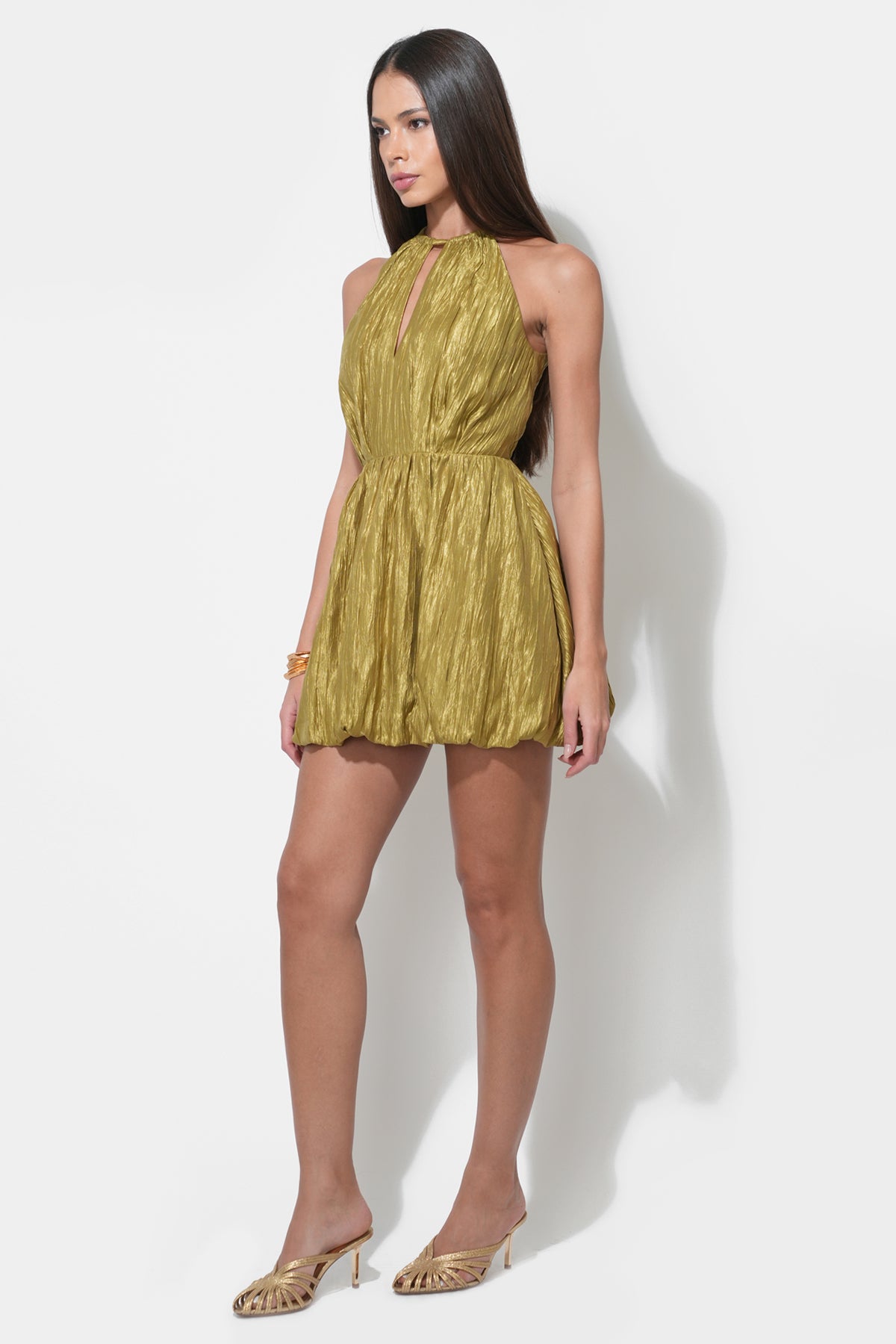 Shelley Bubble Satin Mini Dress