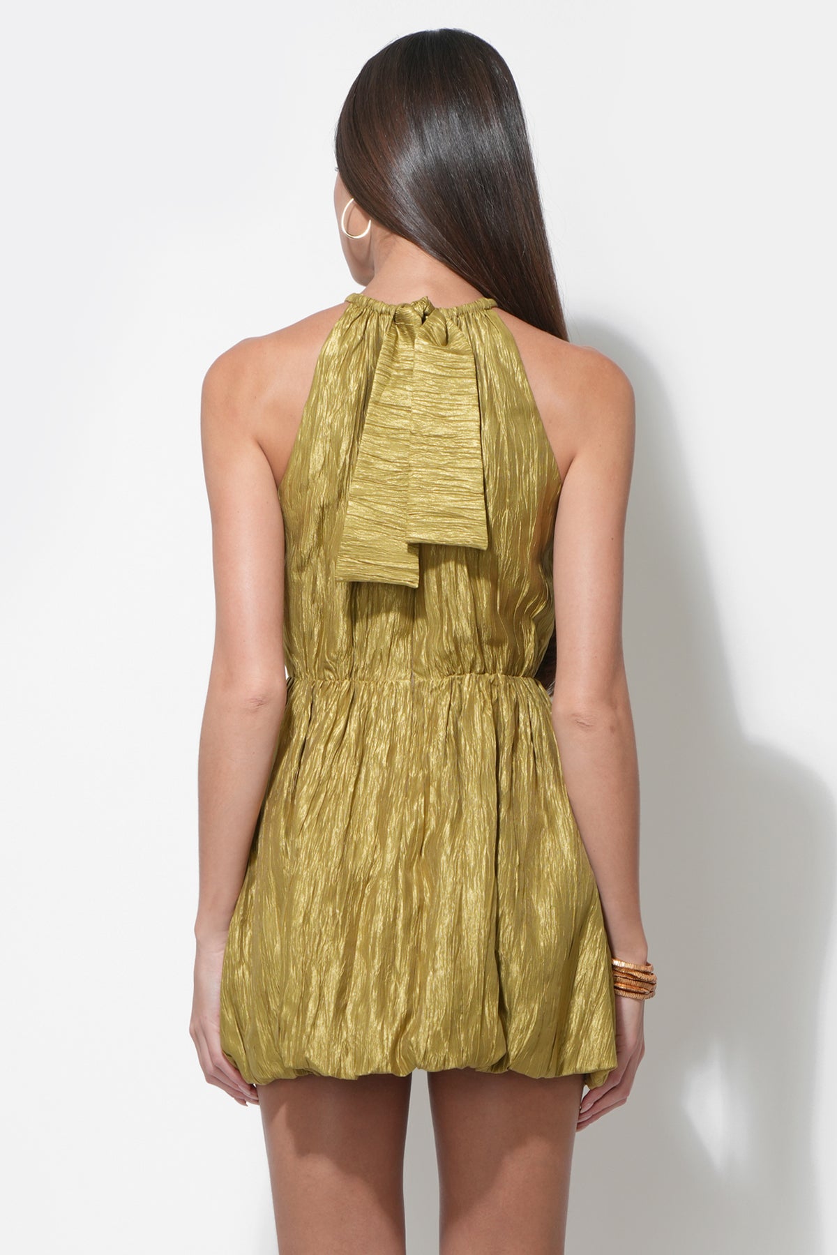 Shelley Bubble Satin Mini Dress