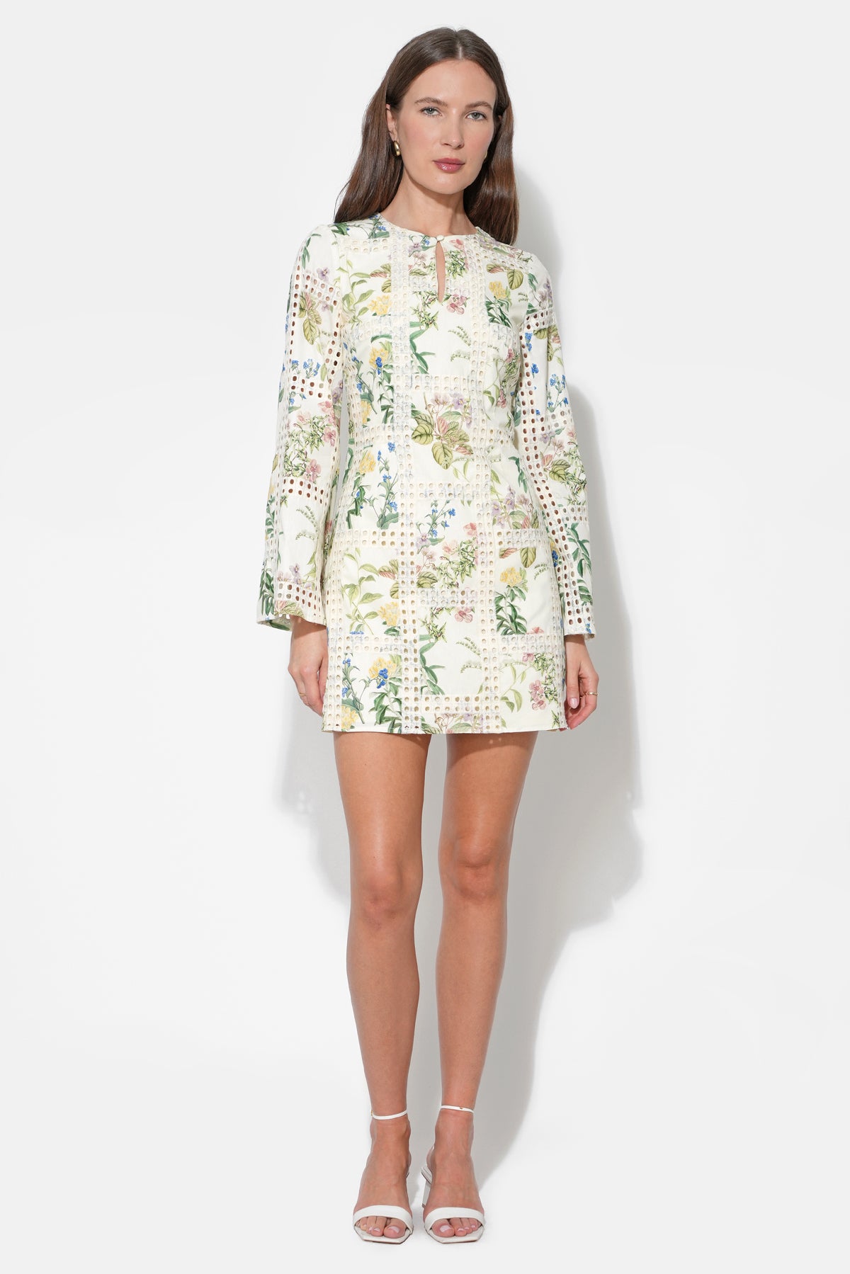 Marshall Embroidery Eyelet Mini Dress