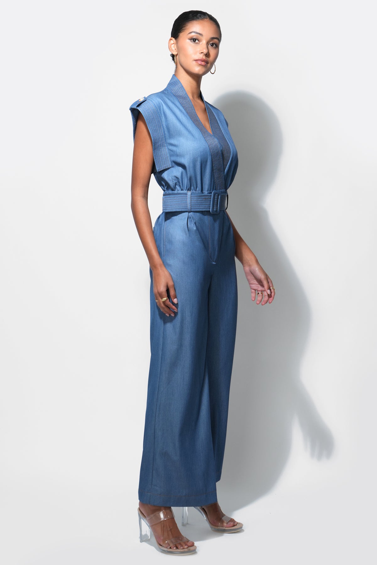 Talia Contrast Stitch Jumpsuit