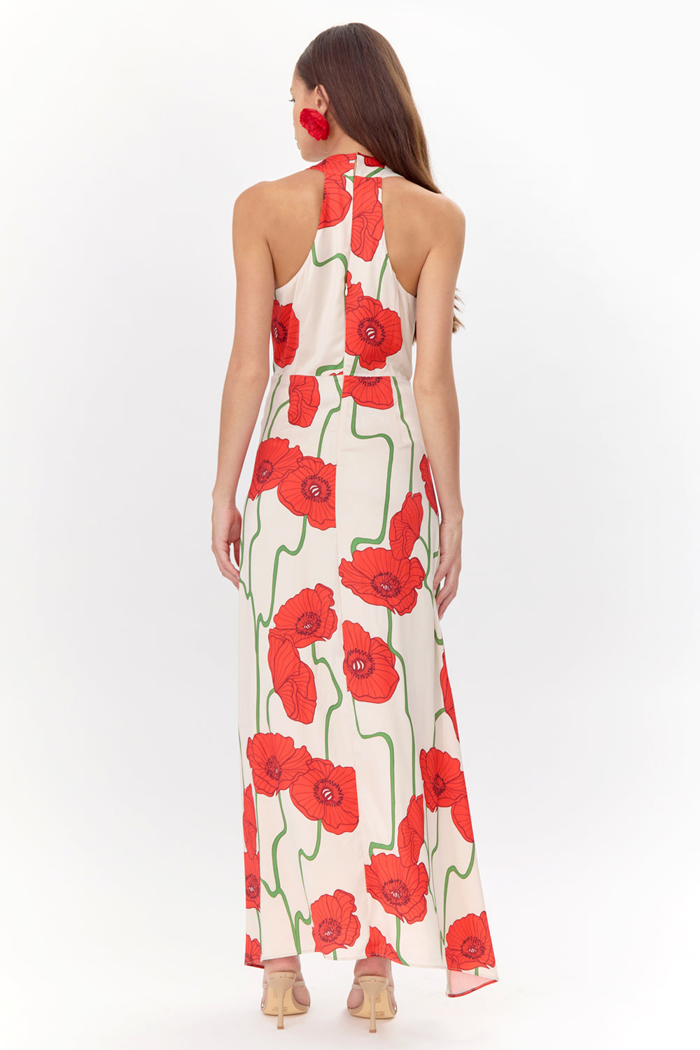 Rosalyn Abstract Rose Print Maxi Dress