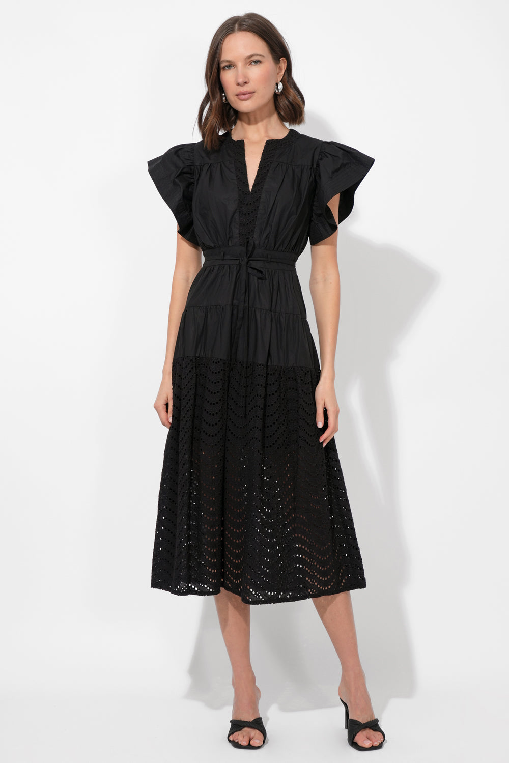 Cameron Cotton Eyelet Embroidered Maxi Dress