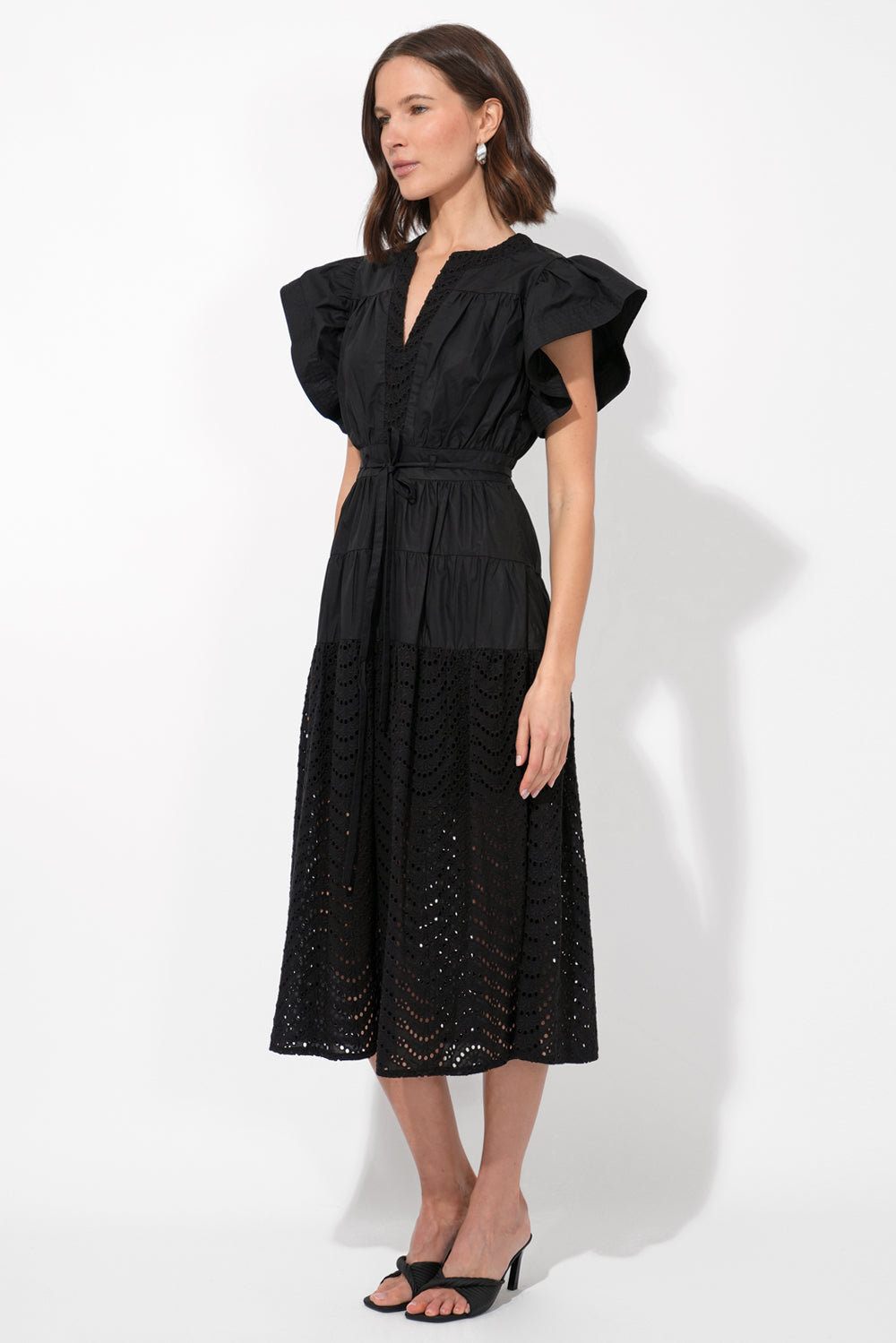 Cameron Cotton Eyelet Embroidered Maxi Dress