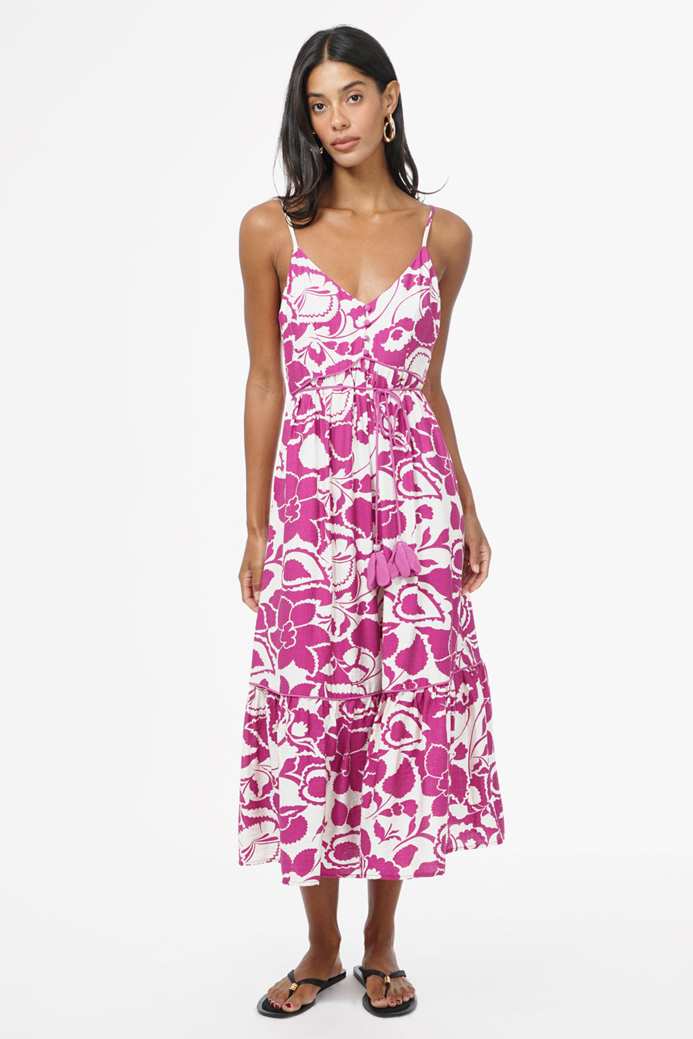 Sana Floral Printed Midi Dress