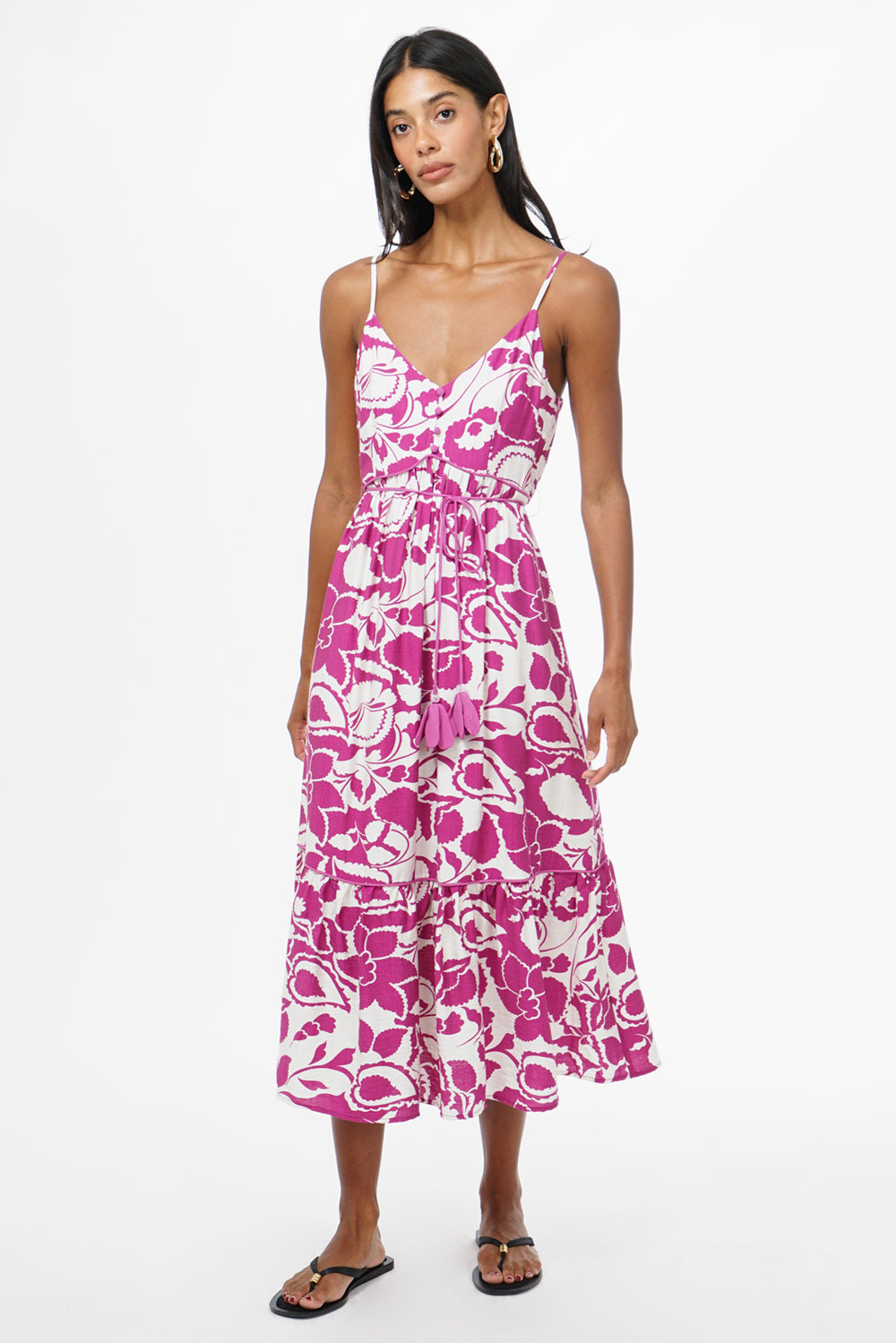 Sana Floral Printed Midi Dress