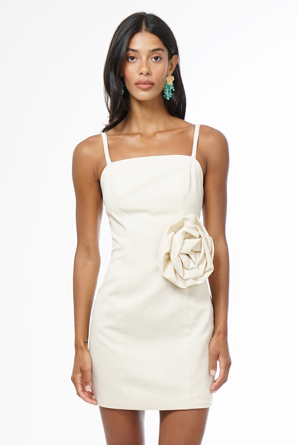 Tabitha Floral Applique Mini Dress