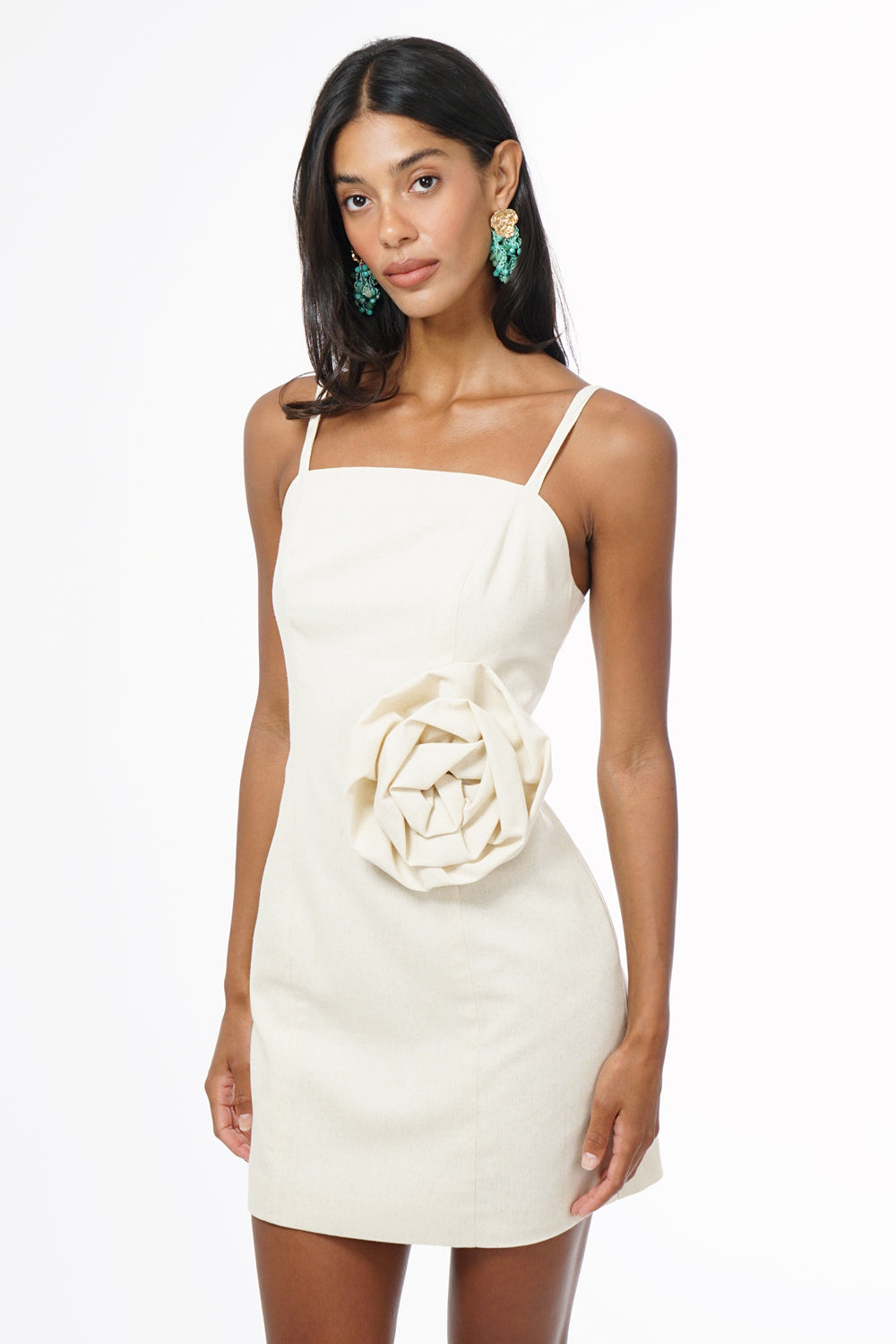 Tabitha Floral Applique Mini Dress