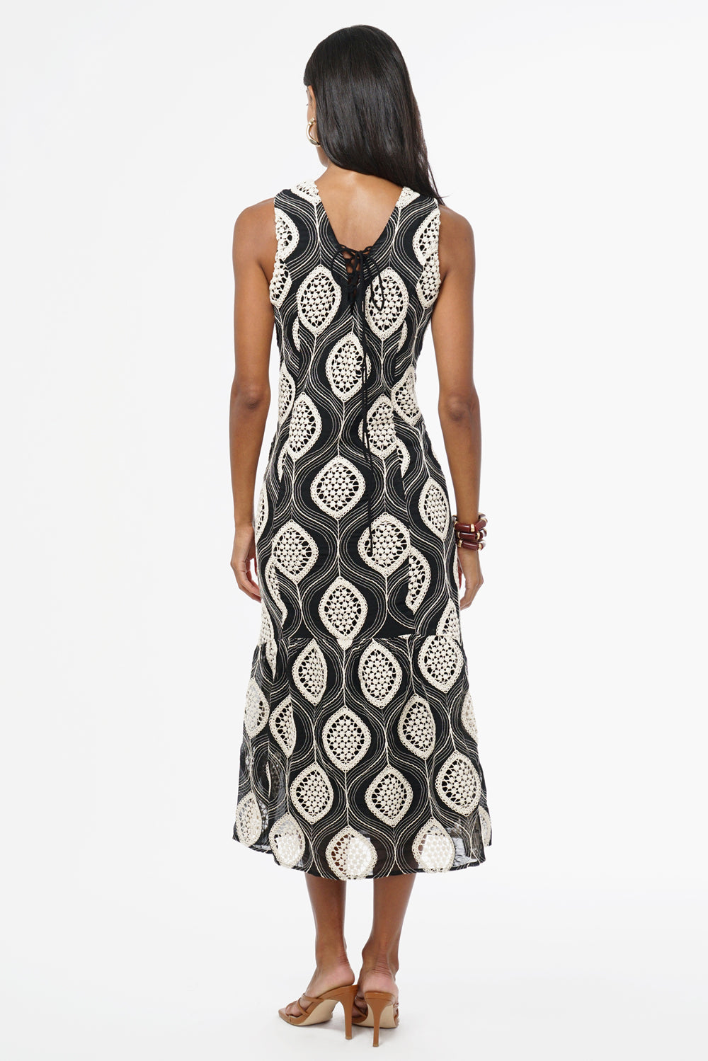 Austrid Embroidered Cotton Midi Dress