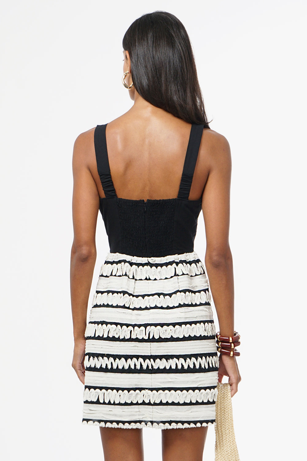 Bonnie Contrast Ribbon Blocked Mini Dress