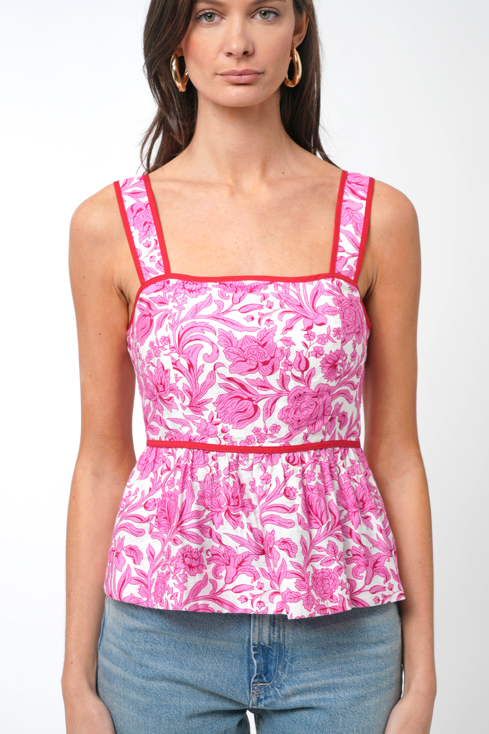 Luna Scalloped Peplum Top