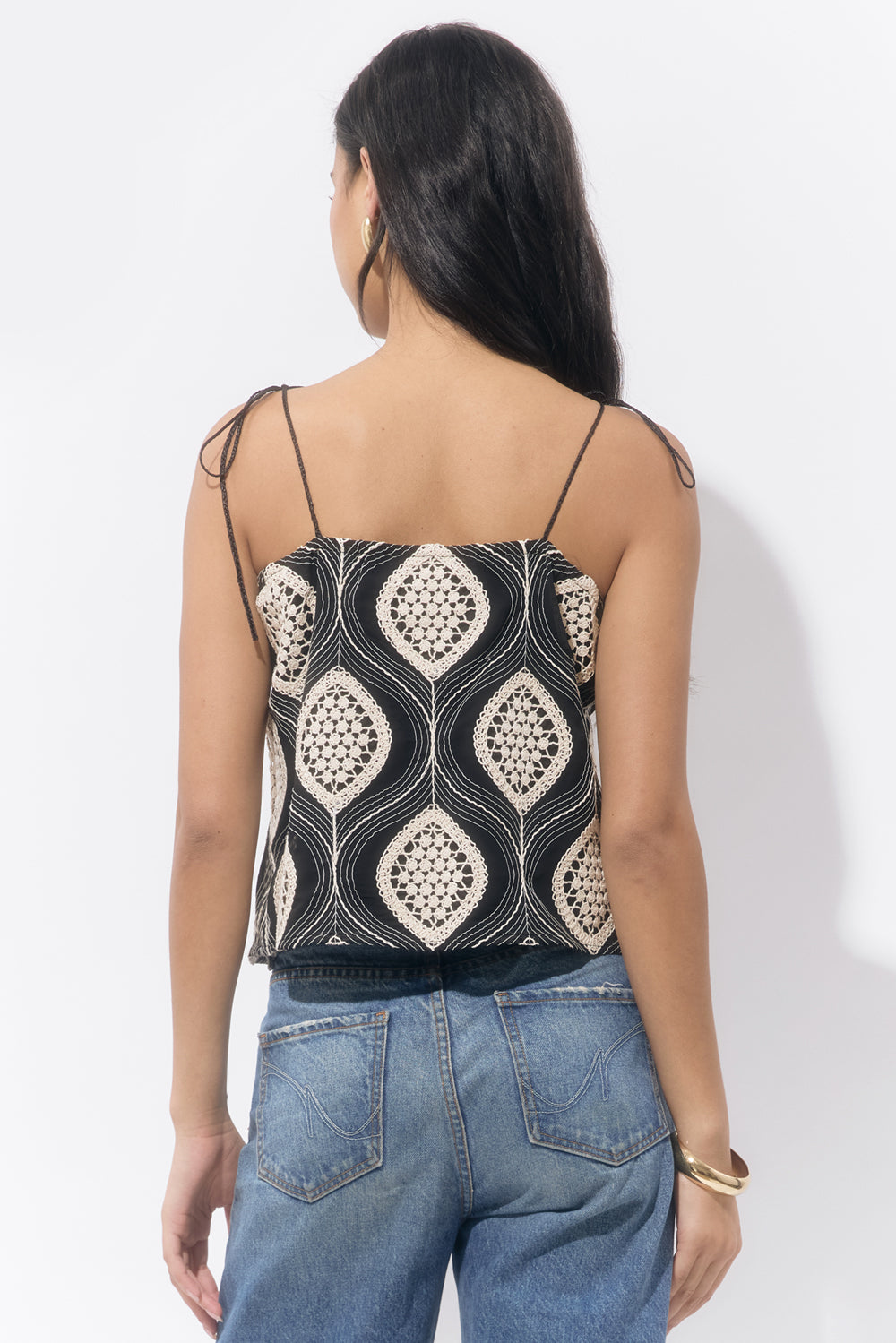 Camila Strappy Embroidered Top