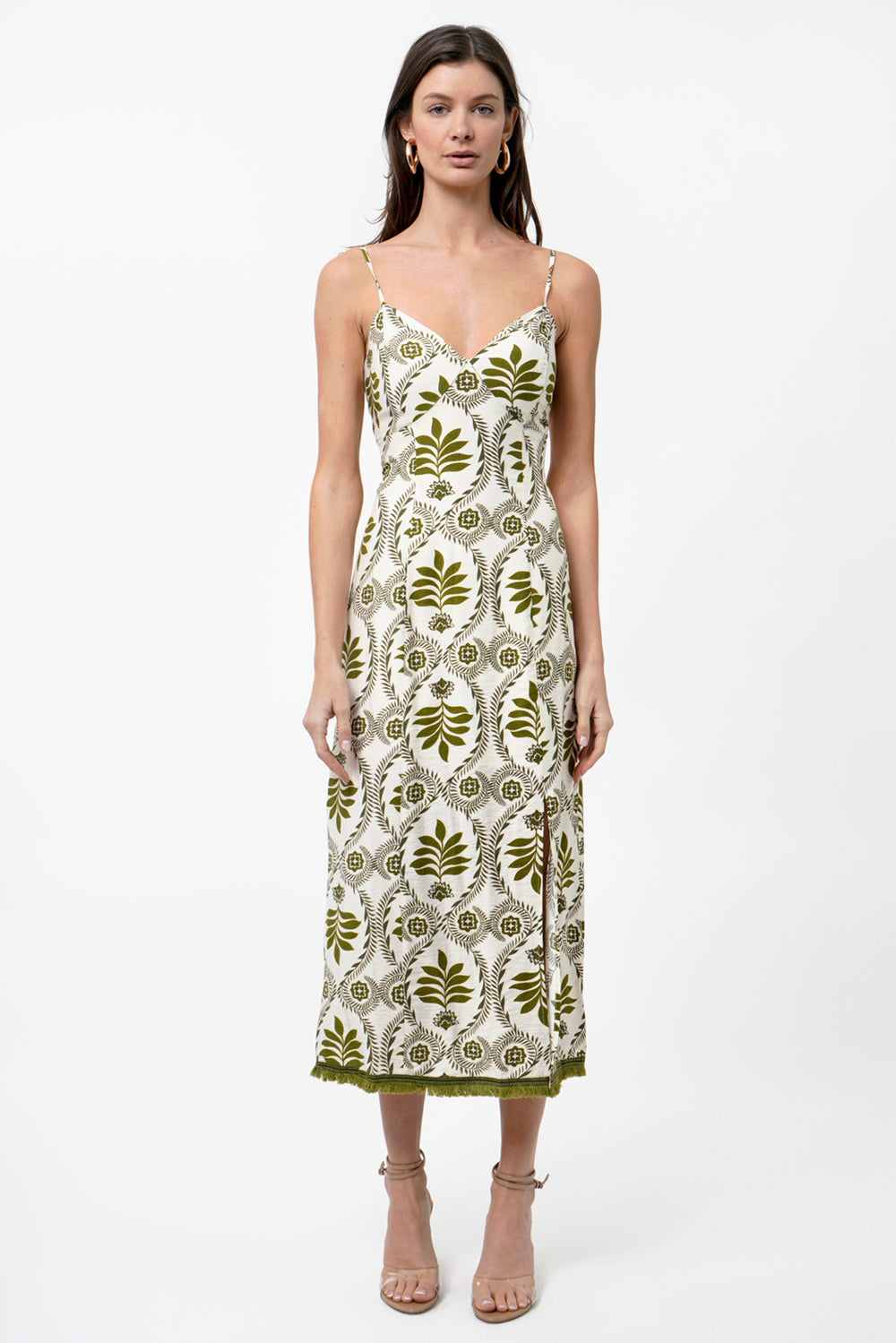 Denna Printed Slip Dress with Tie Back