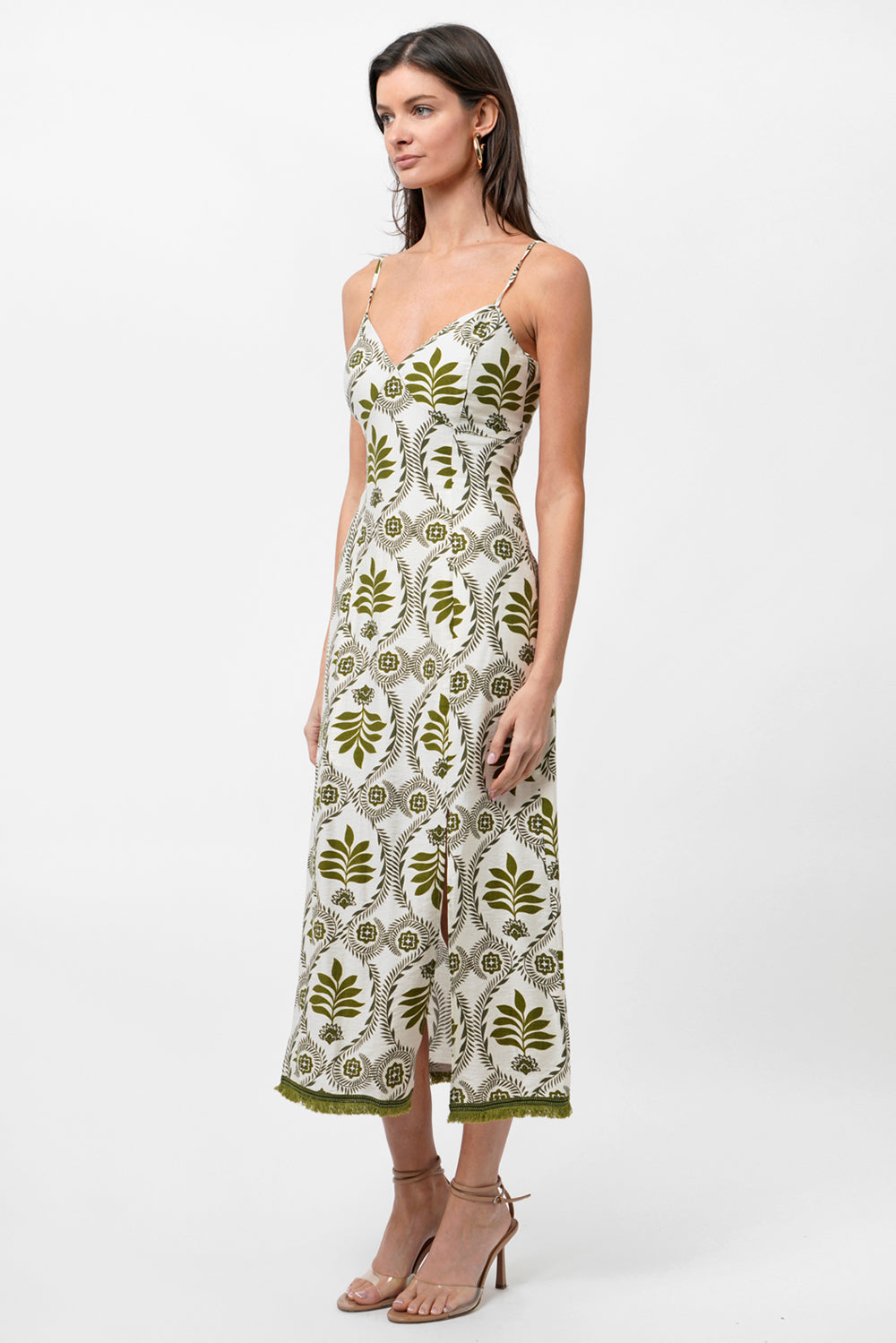 Denna Printed Slip Dress with Tie Back