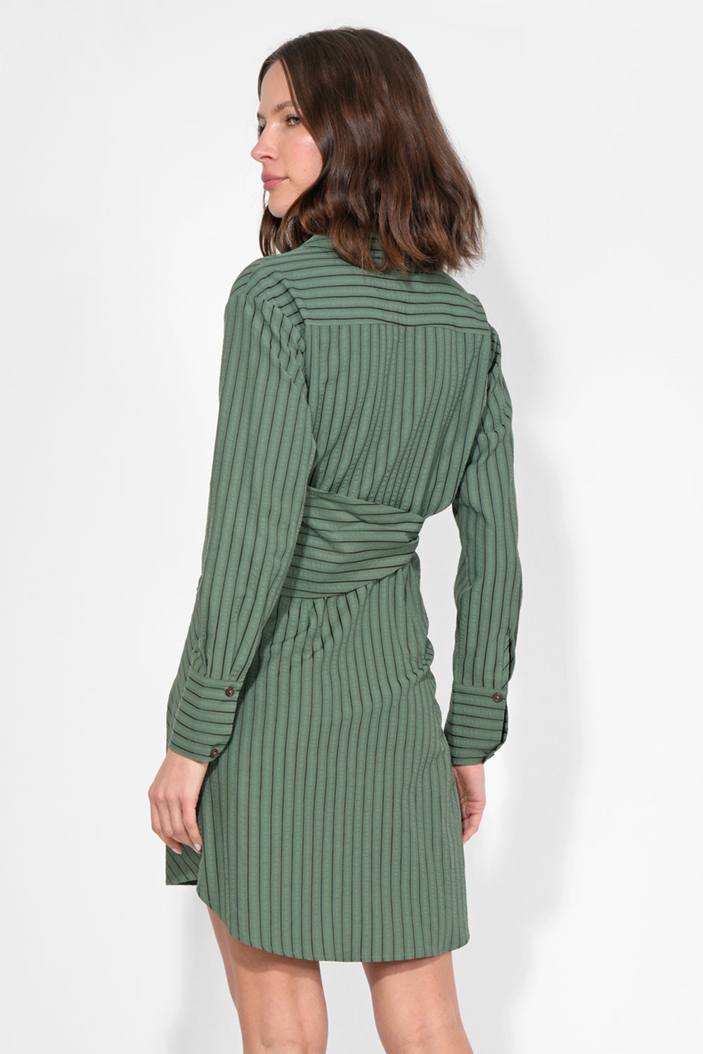 Avena Stripe Shirt Dress