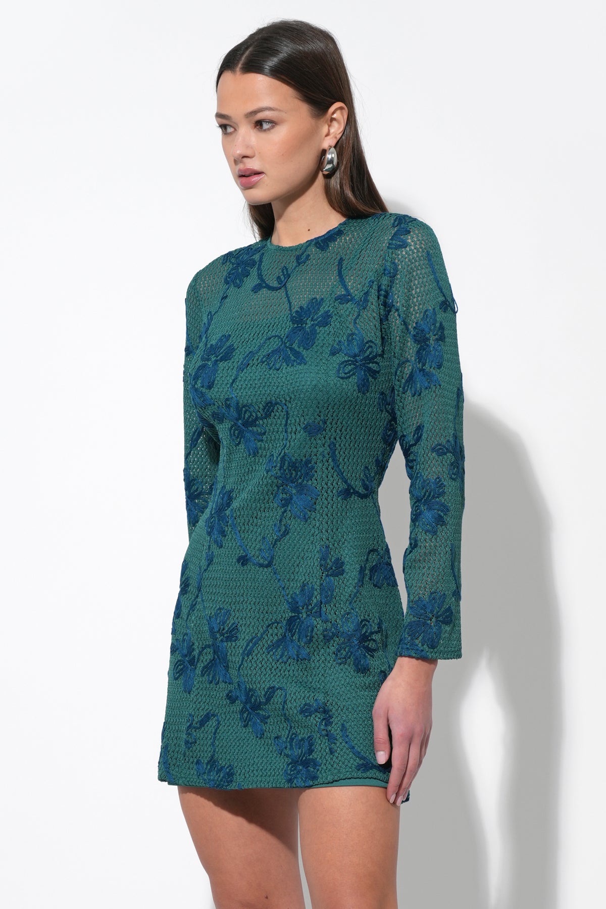 Cheryl Crochet Lace Mini Dress