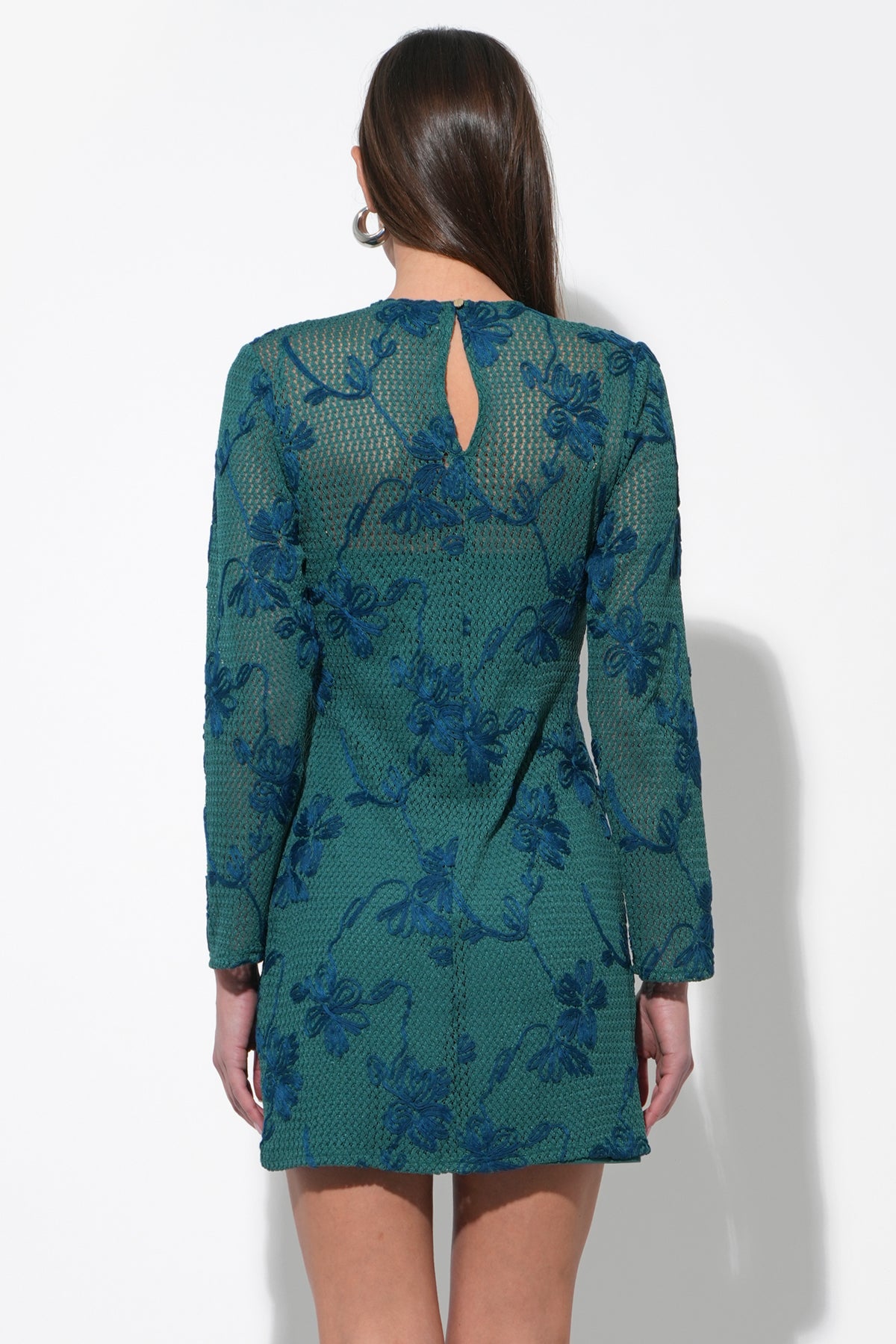 Cheryl Crochet Lace Mini Dress