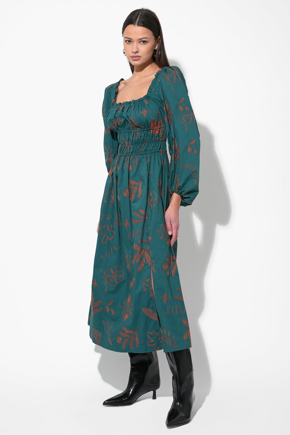 Magnolia Smocked Bodice Midi Dress