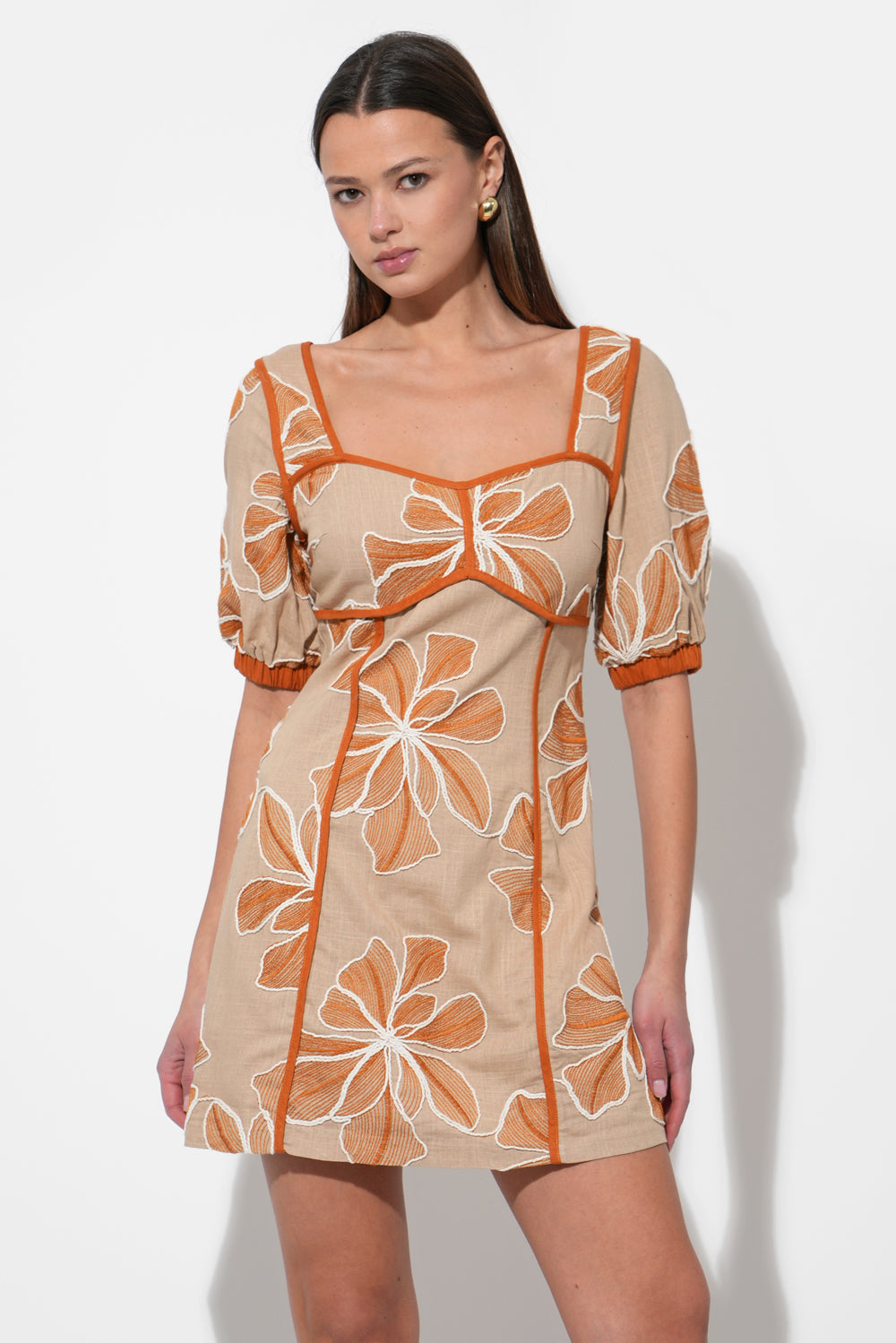 Grasiella Embroidered Mini Dress