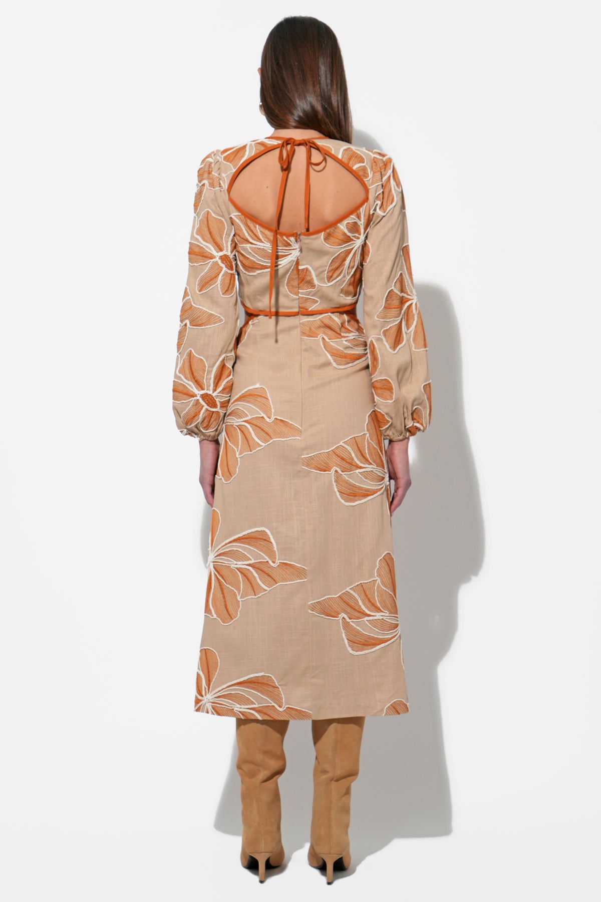 Joy Embroidered Maxi with Side Cut Out