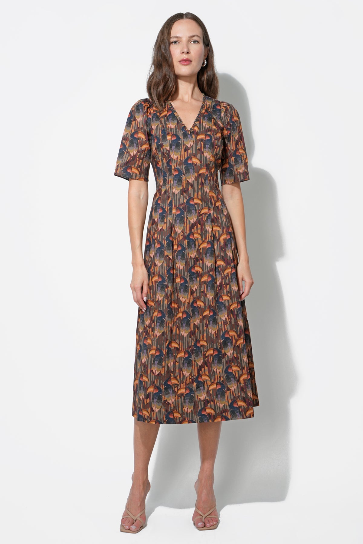 Gracie Puff Sleeve Midi Dress