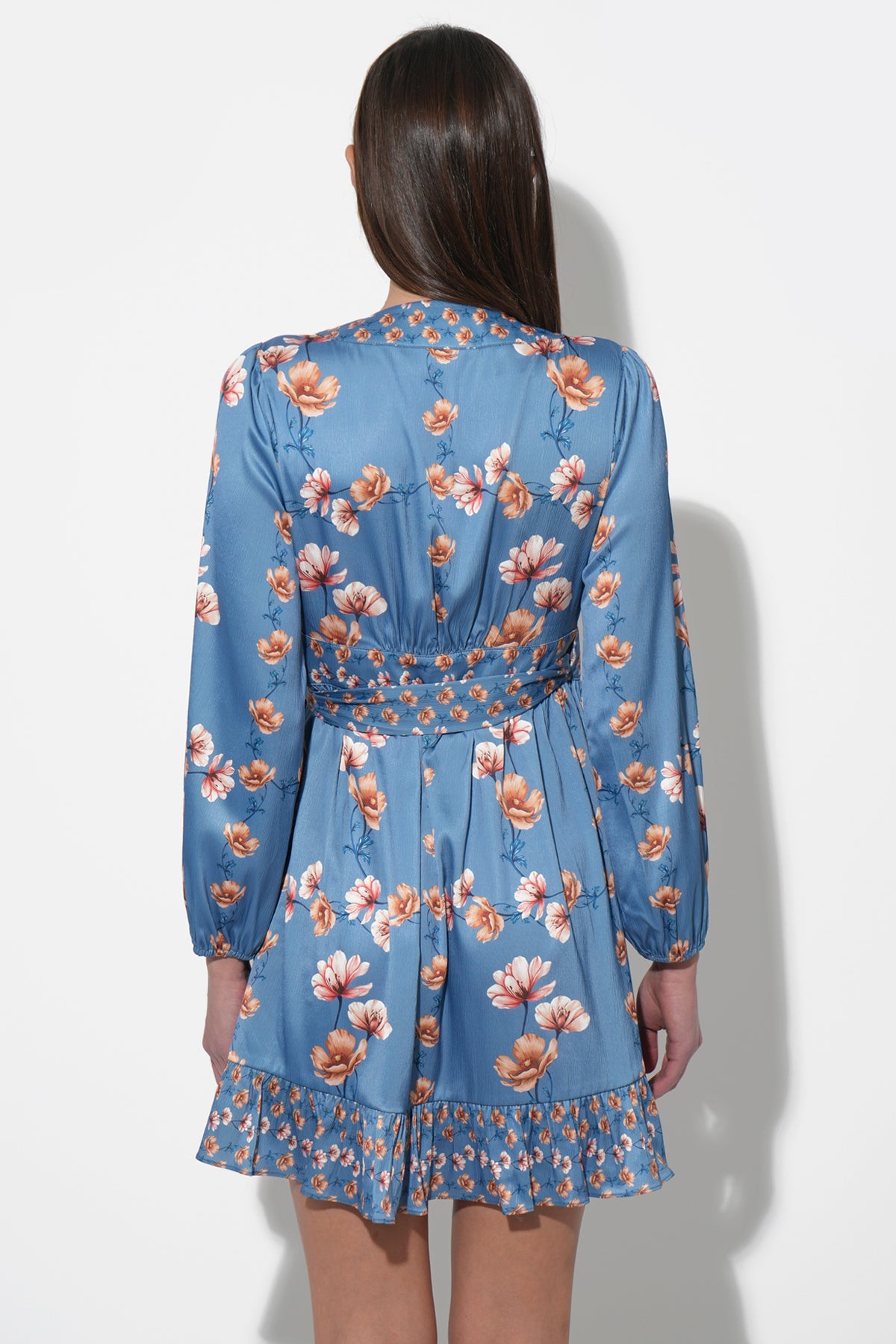 Jody Ruffled Wrap Mini Dress