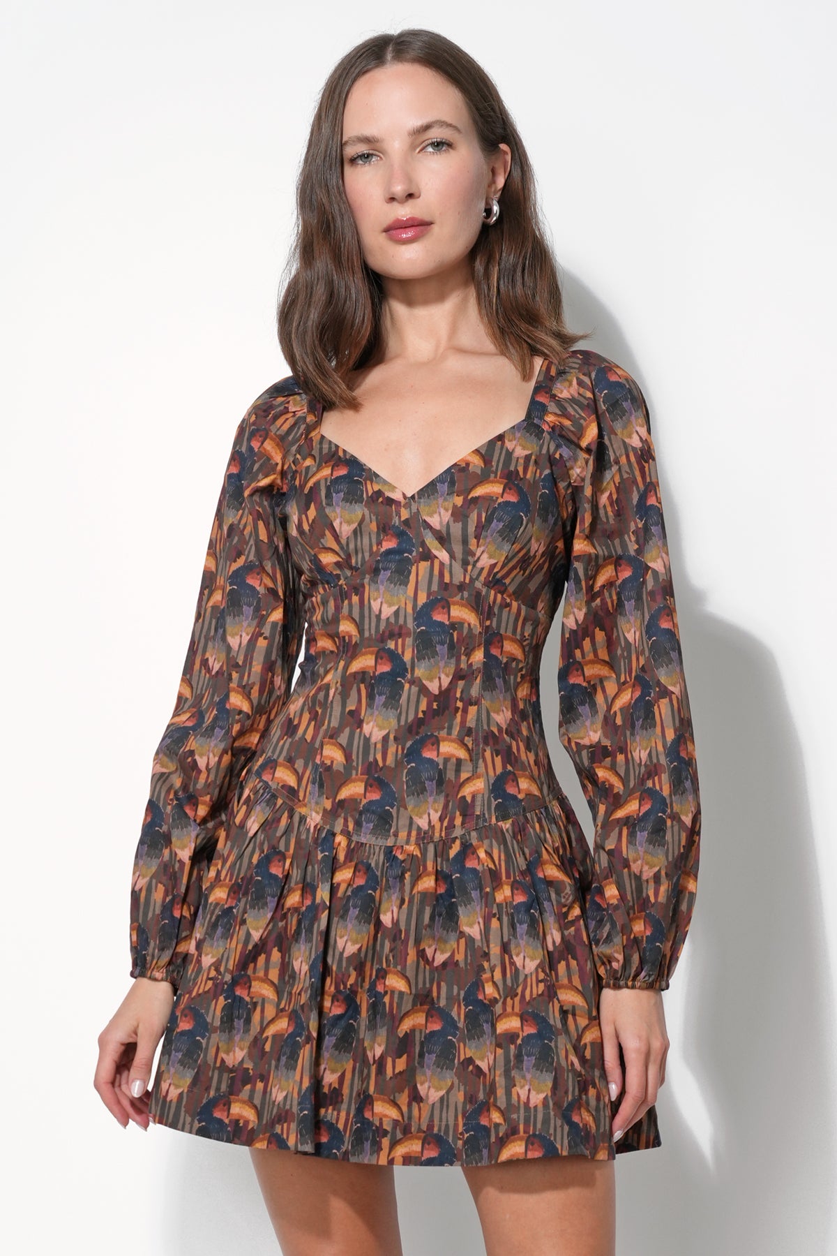 Polly Printed Fit and Flare Dress