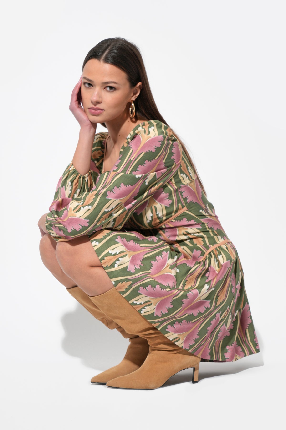 Coralie Drop Waist Floral Mini Dress