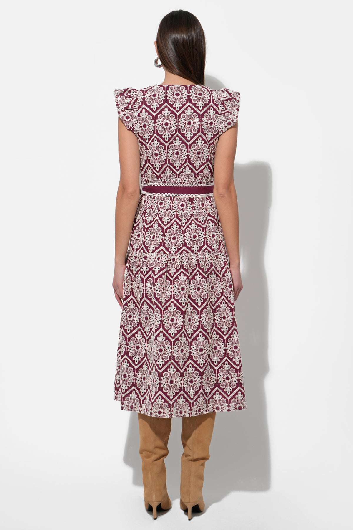 Anell Halter Embroidered Dress