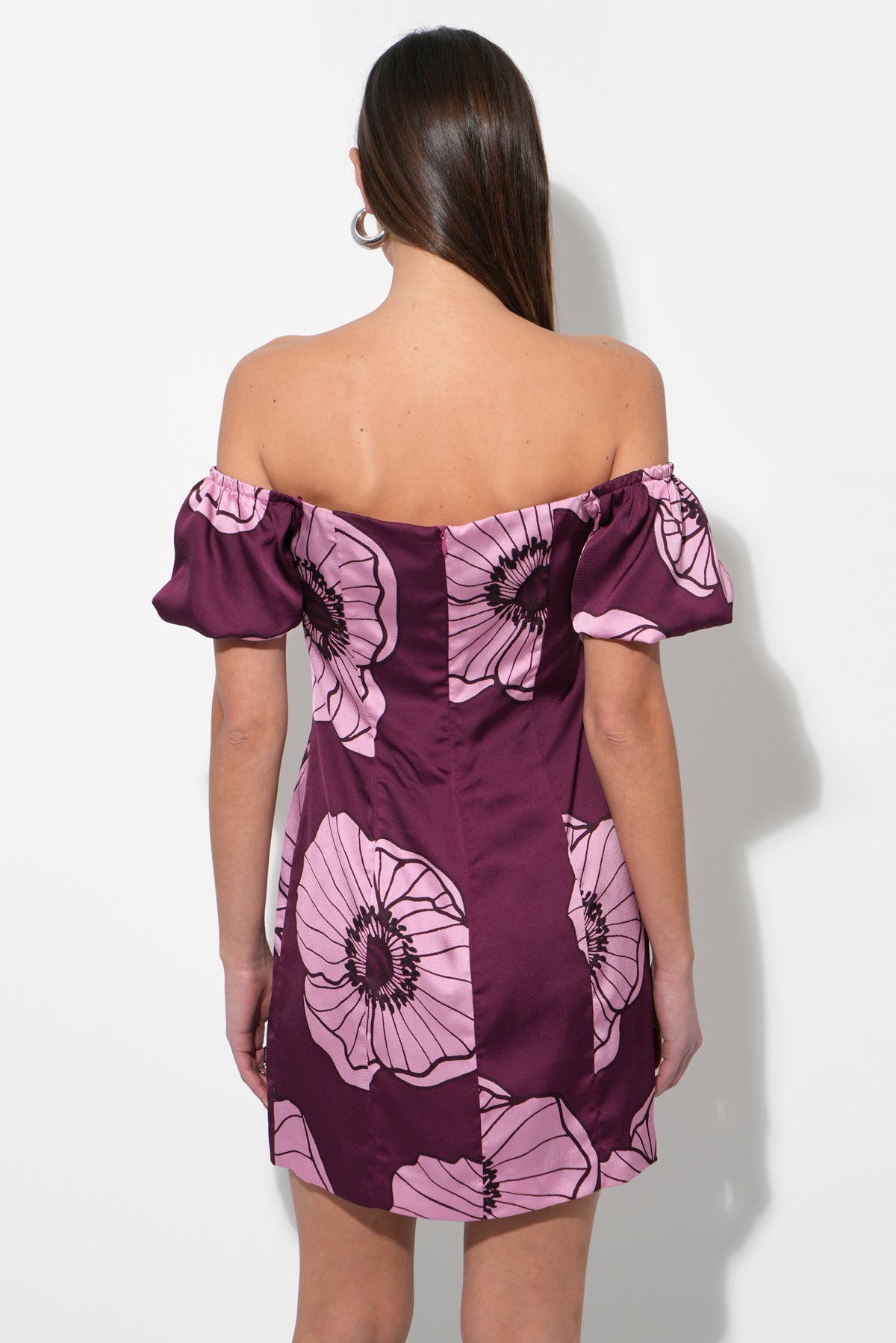 Aster Puff Sleeve Off Shoulder Mini Dress